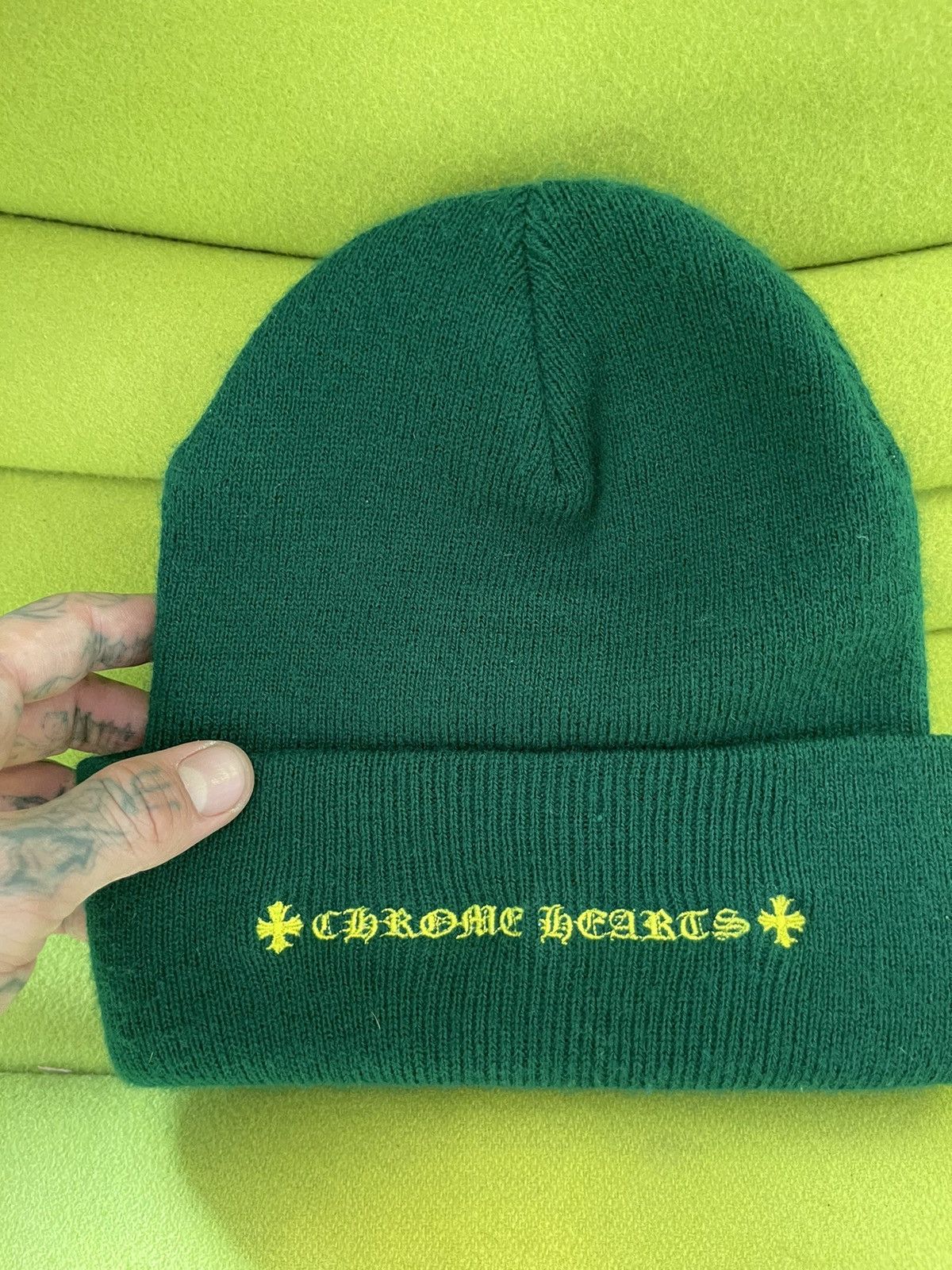 Chrome Hearts Chrome Hearts NEW SPEK MATTY BOY BEANIE Hat Size ONE SIZE - 7 Thumbnail