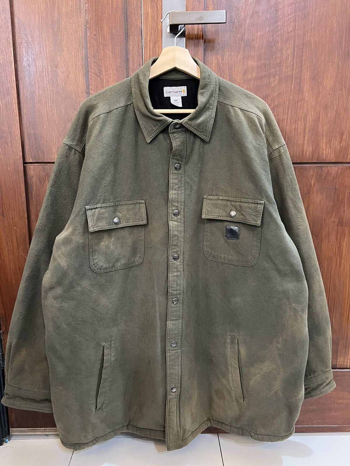 Carhartt Carhartt Detroit Denim Green Army Hoodies Jacket Size US XXL / EU 58 / 5 - 1 Thumbnail
