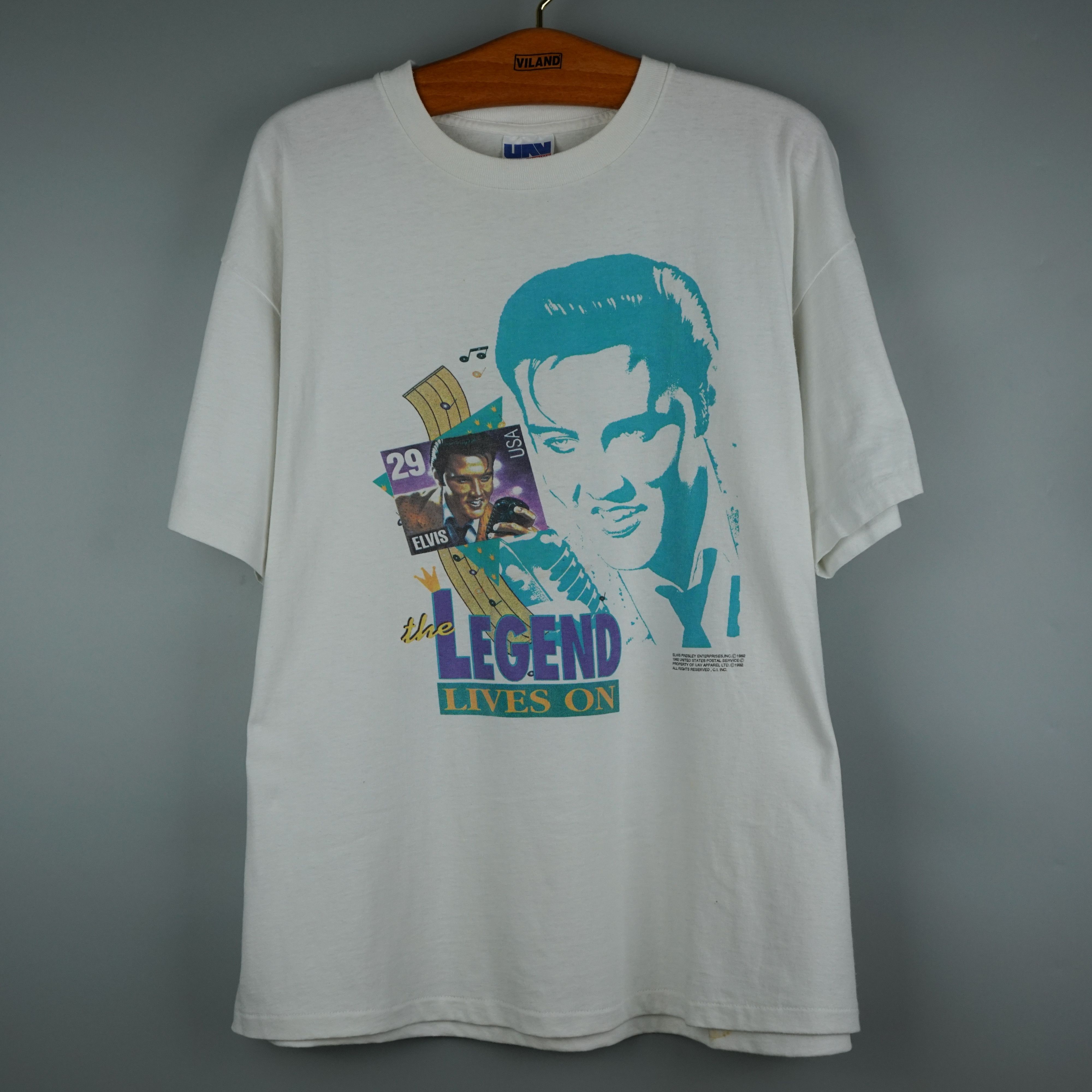 Band Tees × Vintage 1992 Elvis Presley t-shirt Size US XXL / EU 58 / 5 - 1 Thumbnail