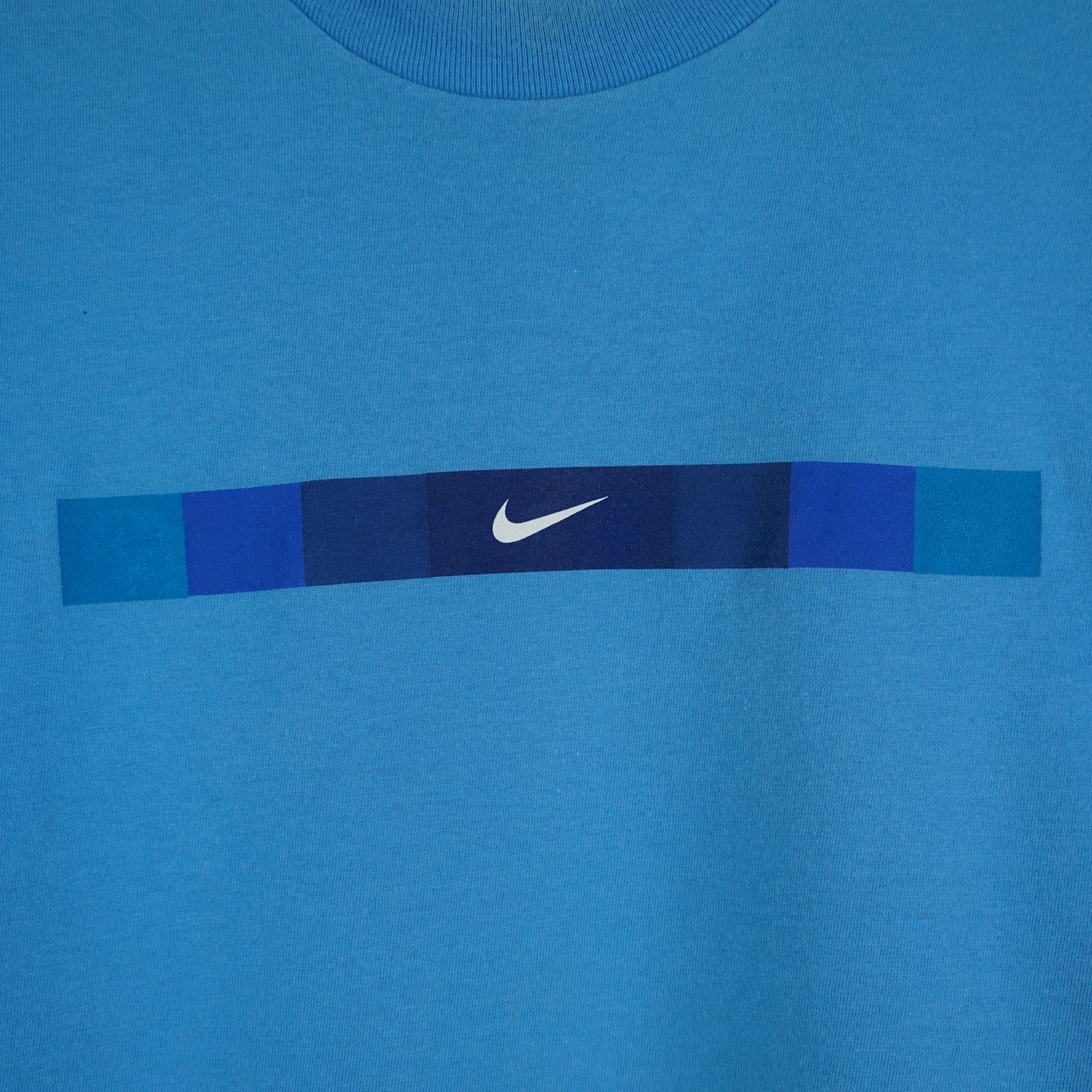 Nike × Vintage 90s Nike Center Logo t-shirt vintage Size US L / EU 52-54 / 3 - 2 Thumbnail