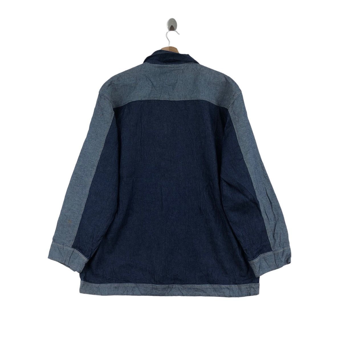Japanese Brand Vintage BONSKIP Denim Jacket Big Logo Embroidered British Size US L / EU 52-54 / 3 - 5 Thumbnail