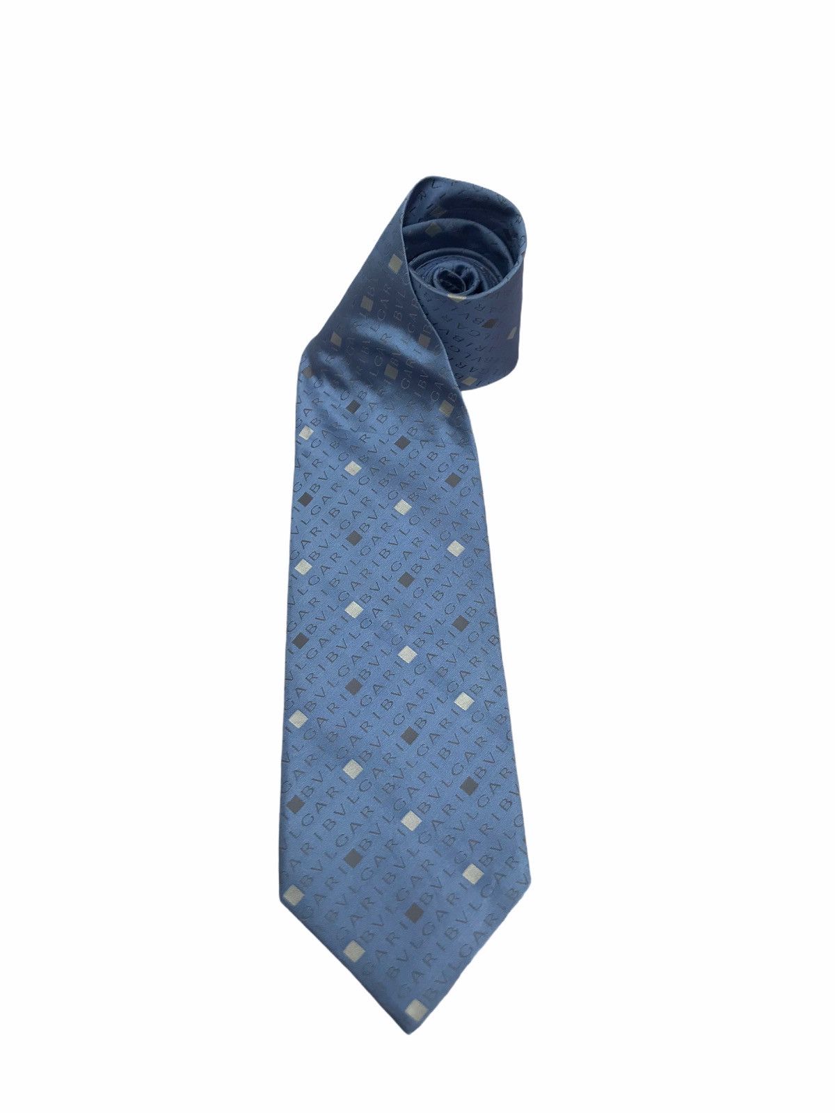Bvlgari Bvlgari Spellout Silk Necktie Size ONE SIZE - 1 Thumbnail