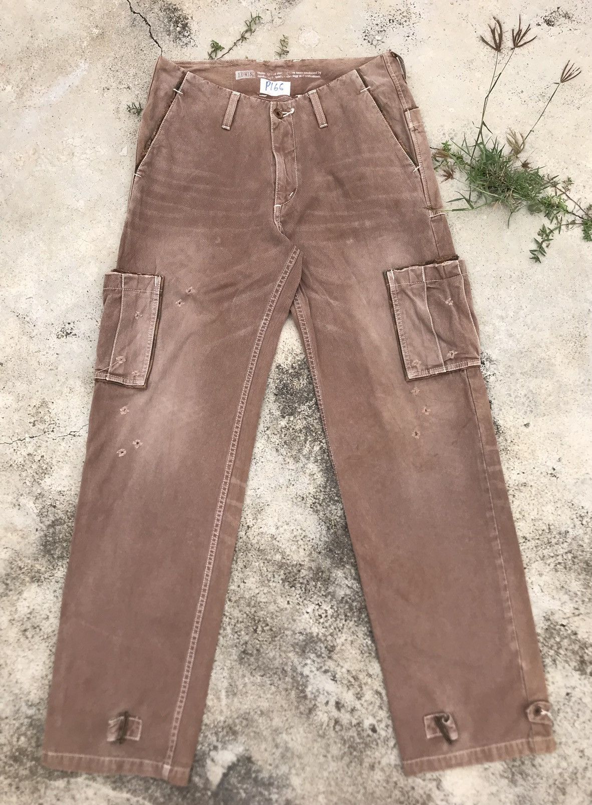 Edwin Edwin Distressed Sun Faded Cargo Pant Size US 31 - 3 Thumbnail