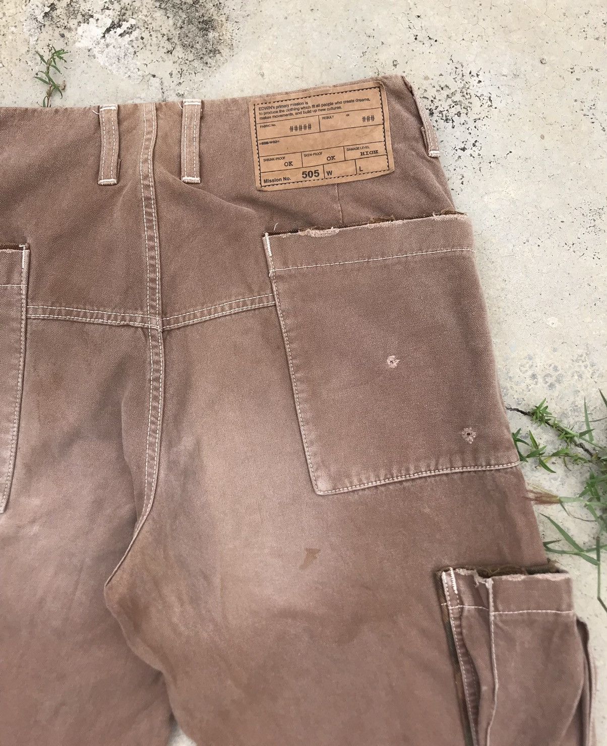 Edwin Edwin Distressed Sun Faded Cargo Pant Size US 31 - 7 Thumbnail