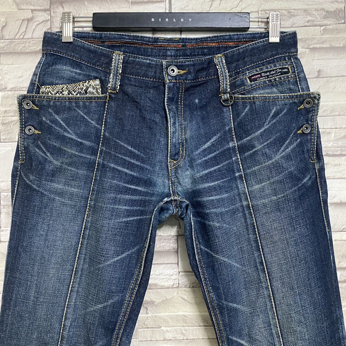 Nicole Club Nicole Club For Men SnakeSkin Denim Flare Jeans Hybrid Size US 31 - 4 Thumbnail