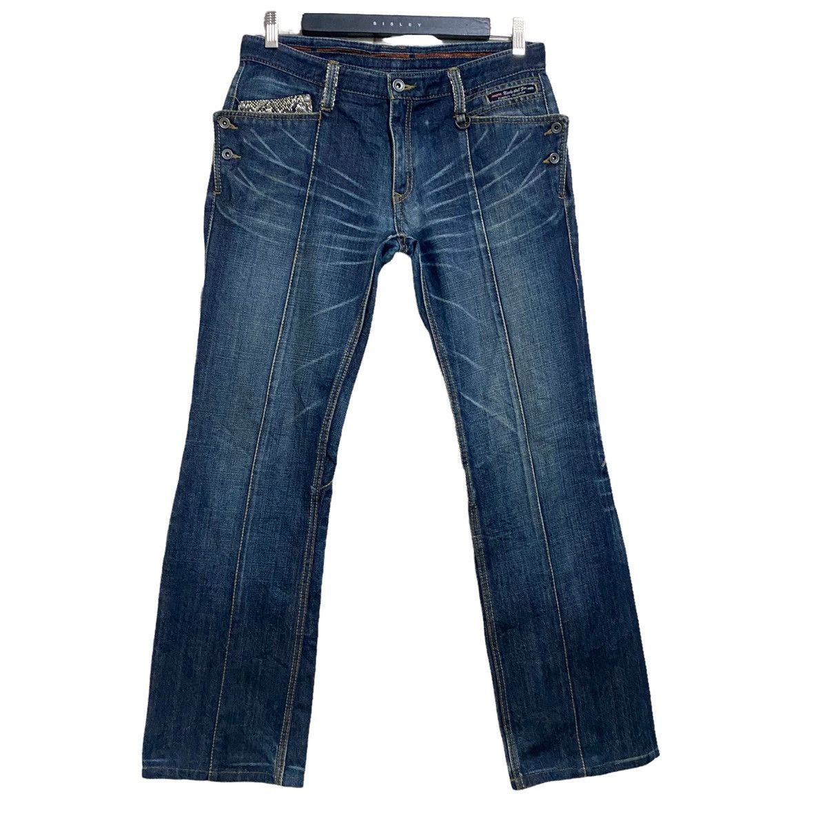 Nicole Club Nicole Club For Men SnakeSkin Denim Flare Jeans Hybrid Size US 31 - 2 Thumbnail