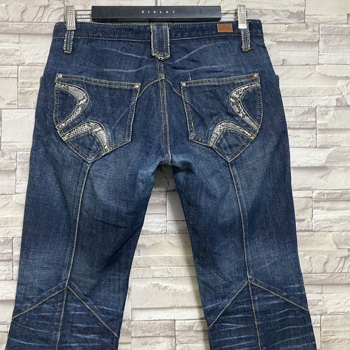 Nicole Club Nicole Club For Men SnakeSkin Denim Flare Jeans Hybrid Size US 31 - 10 Thumbnail