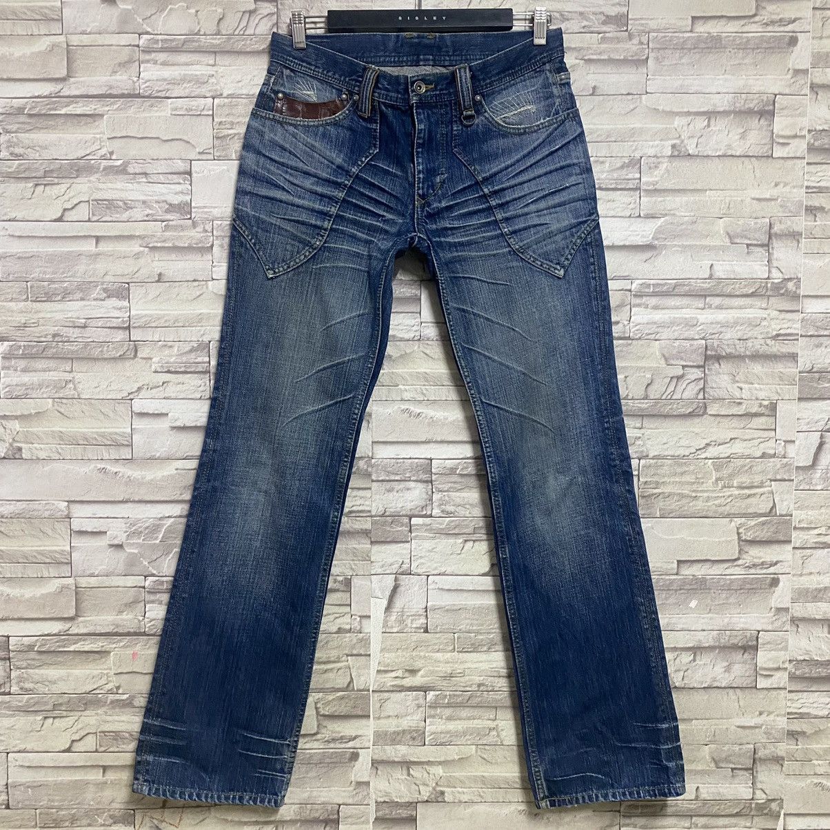 Nicole Club Nicole Club For Men Denim Distressed Leather Pocket Size US 31 - 3 Thumbnail