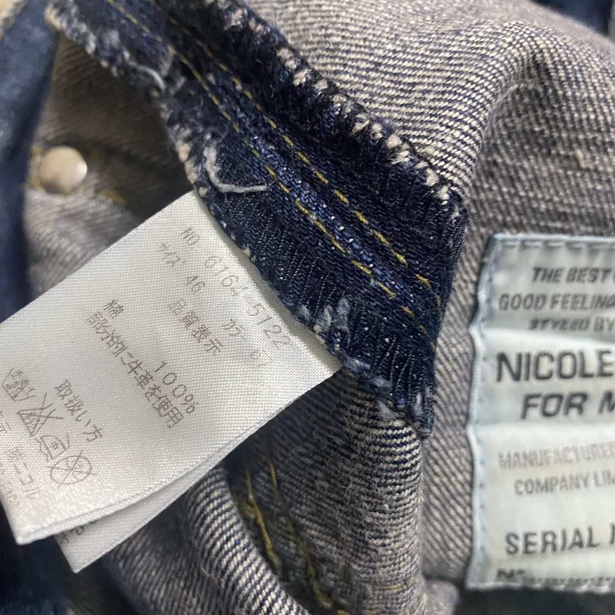 Nicole Club Nicole Club For Men Denim Distressed Leather Pocket Size US 31 - 18 Thumbnail