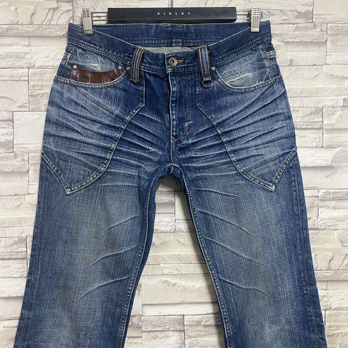 Nicole Club Nicole Club For Men Denim Distressed Leather Pocket Size US 31 - 4 Thumbnail