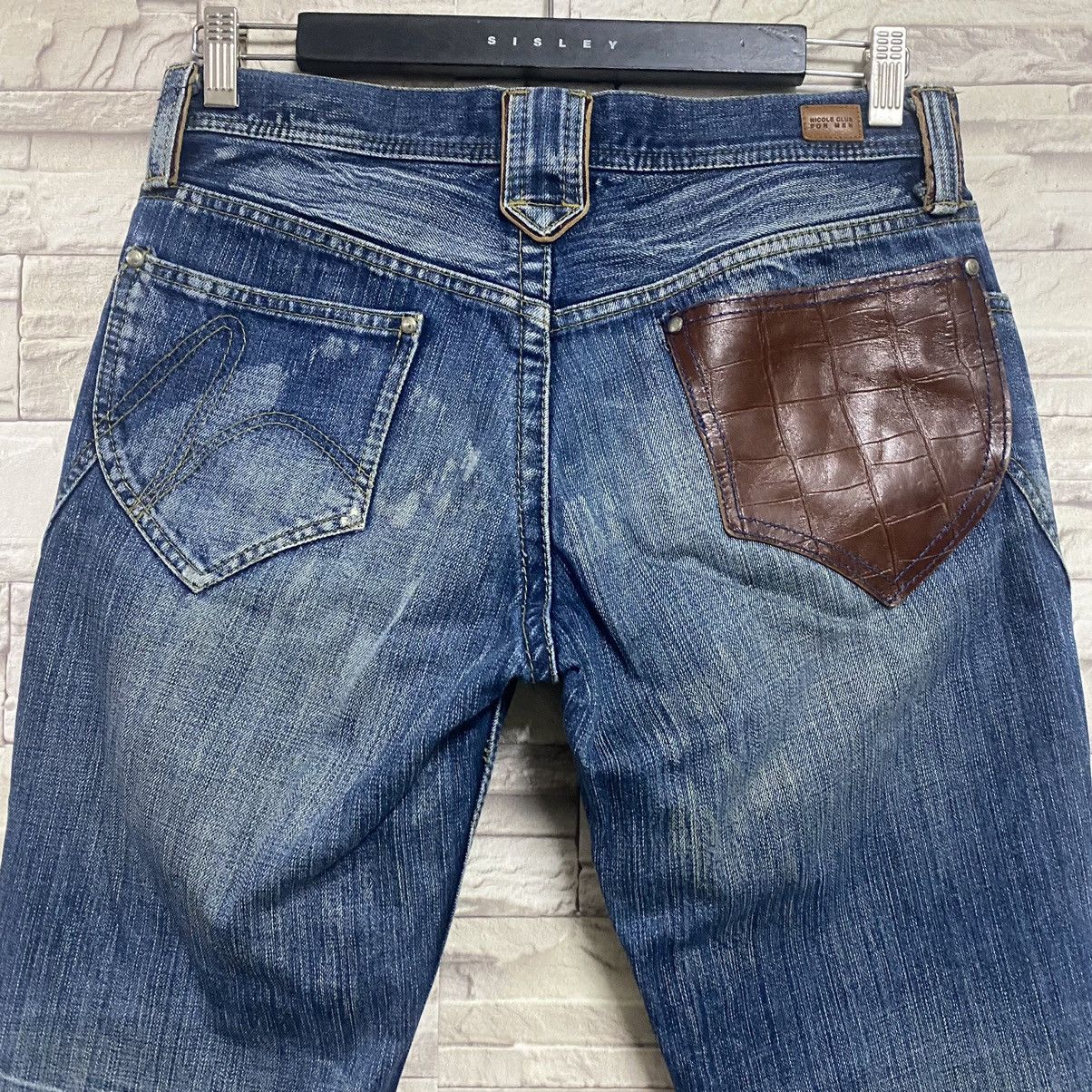 Nicole Club Nicole Club For Men Denim Distressed Leather Pocket Size US 31 - 10 Thumbnail