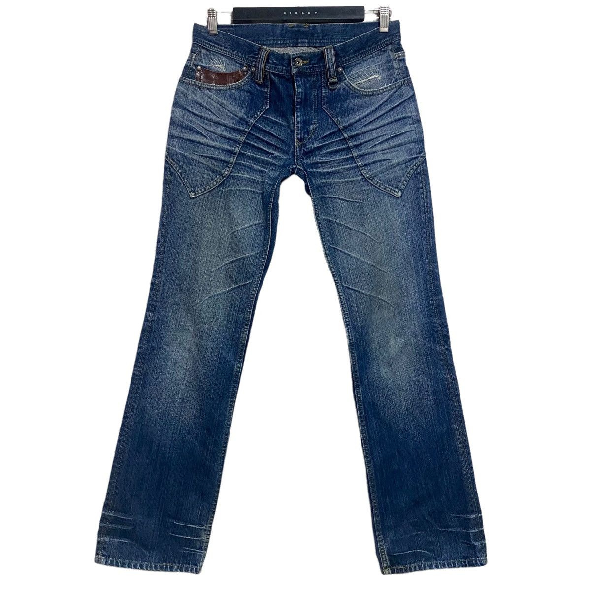 Nicole Club Nicole Club For Men Denim Distressed Leather Pocket Size US 31 - 2 Thumbnail