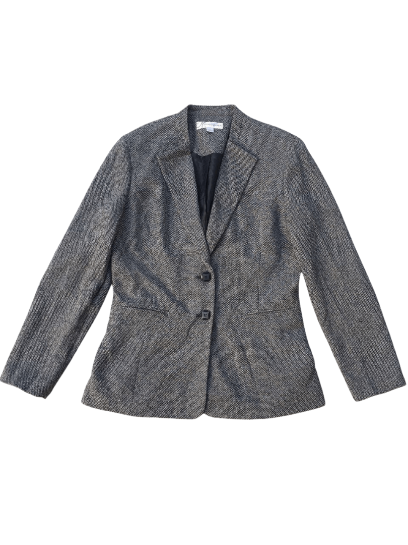 image of Suit Larry Levine Gray Women Blazer Coat in Grey (Size Large)