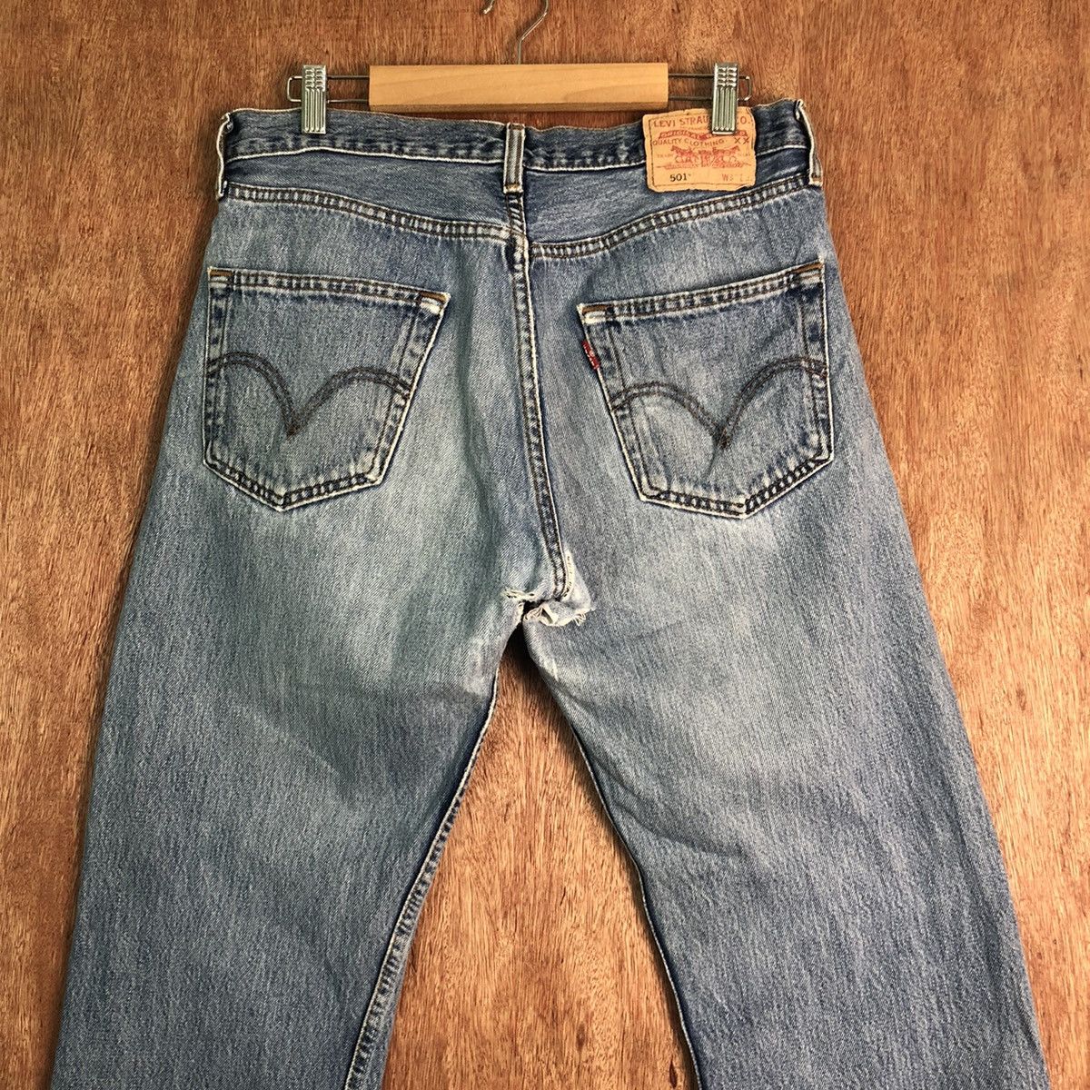 Levi's DLL 501 Levi's Strauss Light Blue Denim Jeans Pants #c273 Size US 31 - 7 Thumbnail