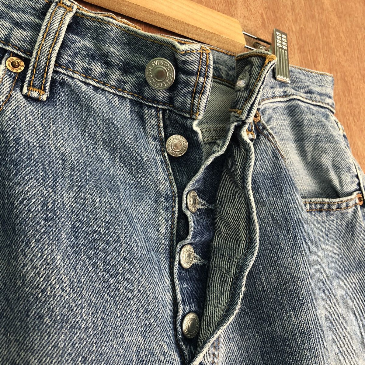 Levi's DLL 501 Levi's Strauss Light Blue Denim Jeans Pants #c273 Size US 31 - 5 Thumbnail