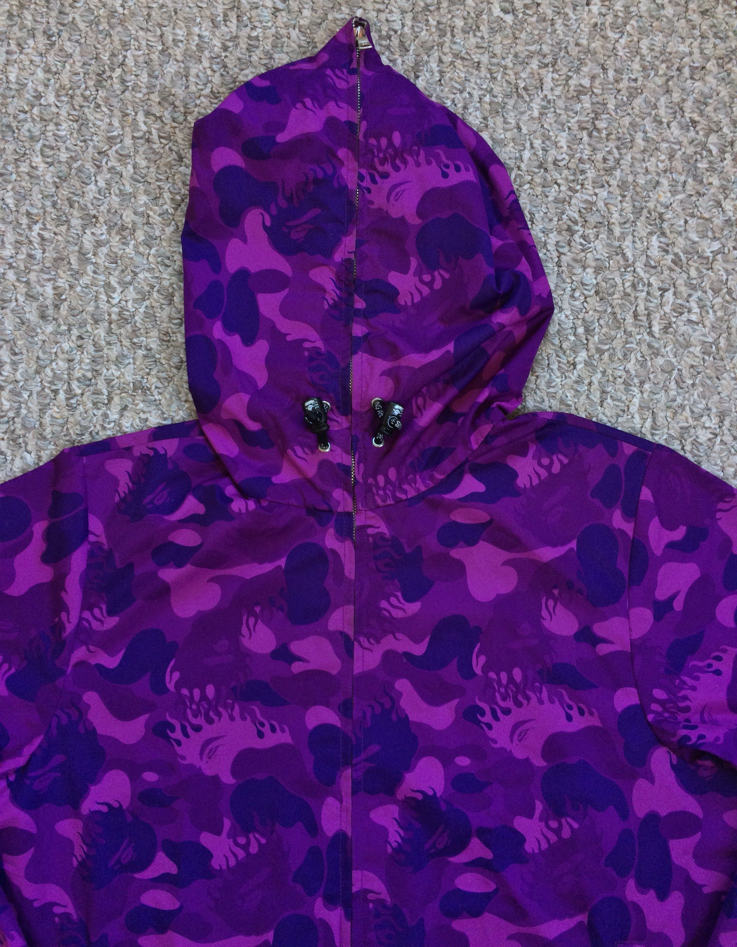 Bape OG Bape Purple Fire Camo Snowboard Jacket Size US M / EU 48-50 / 2 - 2 Thumbnail