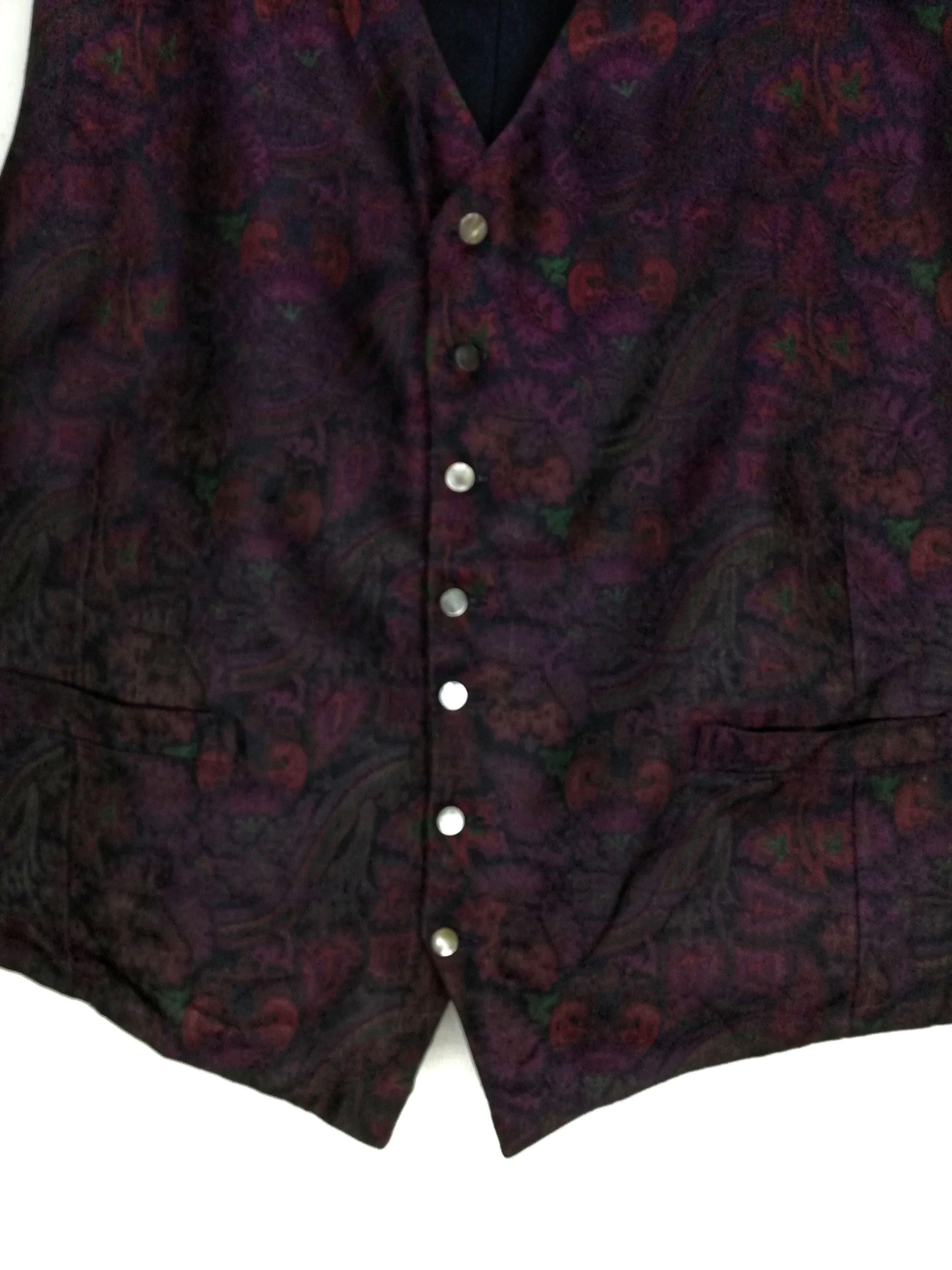 Alfred Dunhill × Vintage 🔥Made In England 🇬🇧 Dunhill Homme Flowers Pure Silk Vest Size US L / EU 52-54 / 3 - 4 Thumbnail