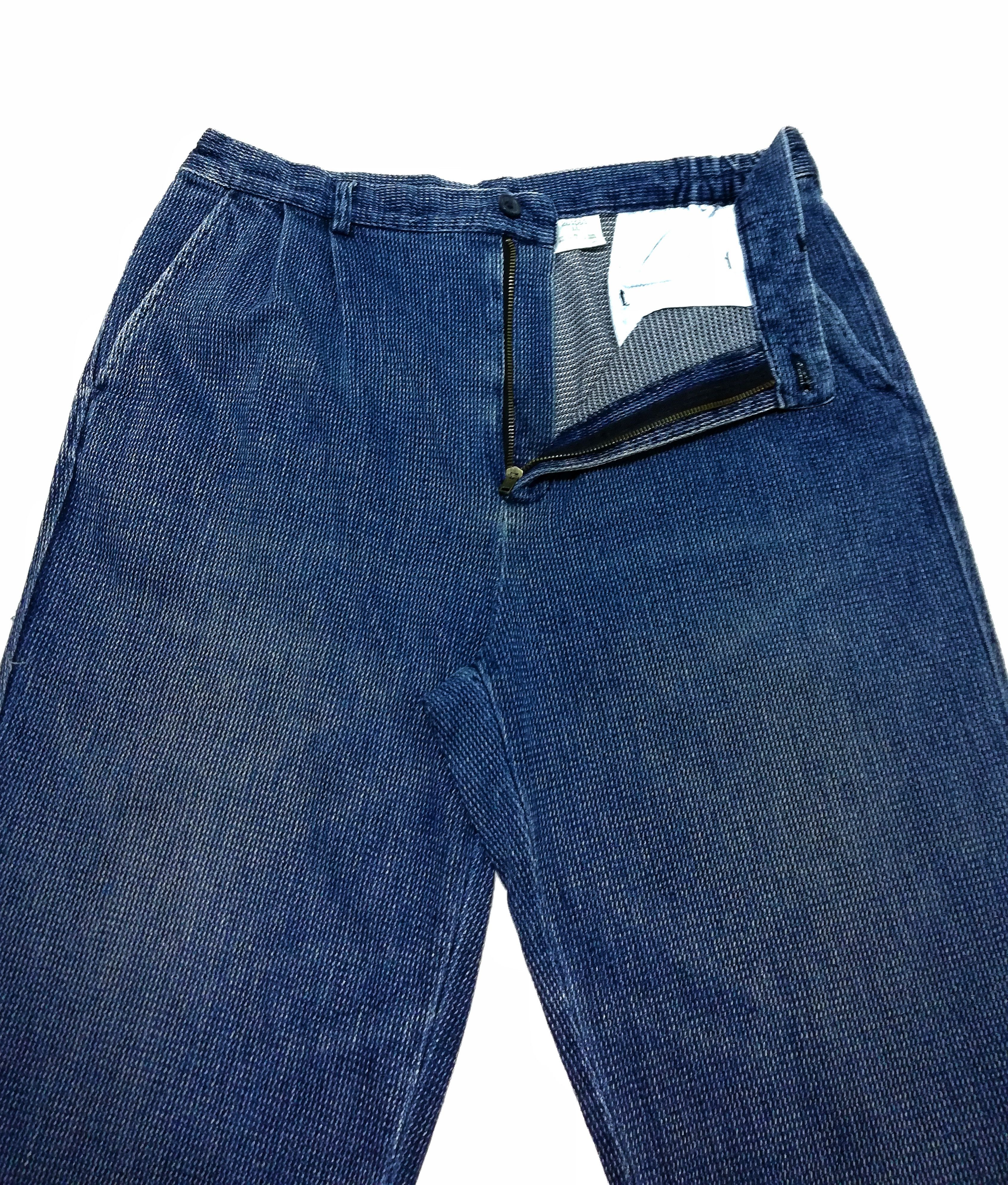 Indigo × Japanese Brand 🔥Blue Japan Indigo Dyed Woven Traditional Drawstring Pants Size US 34 / EU 50 - 5 Thumbnail