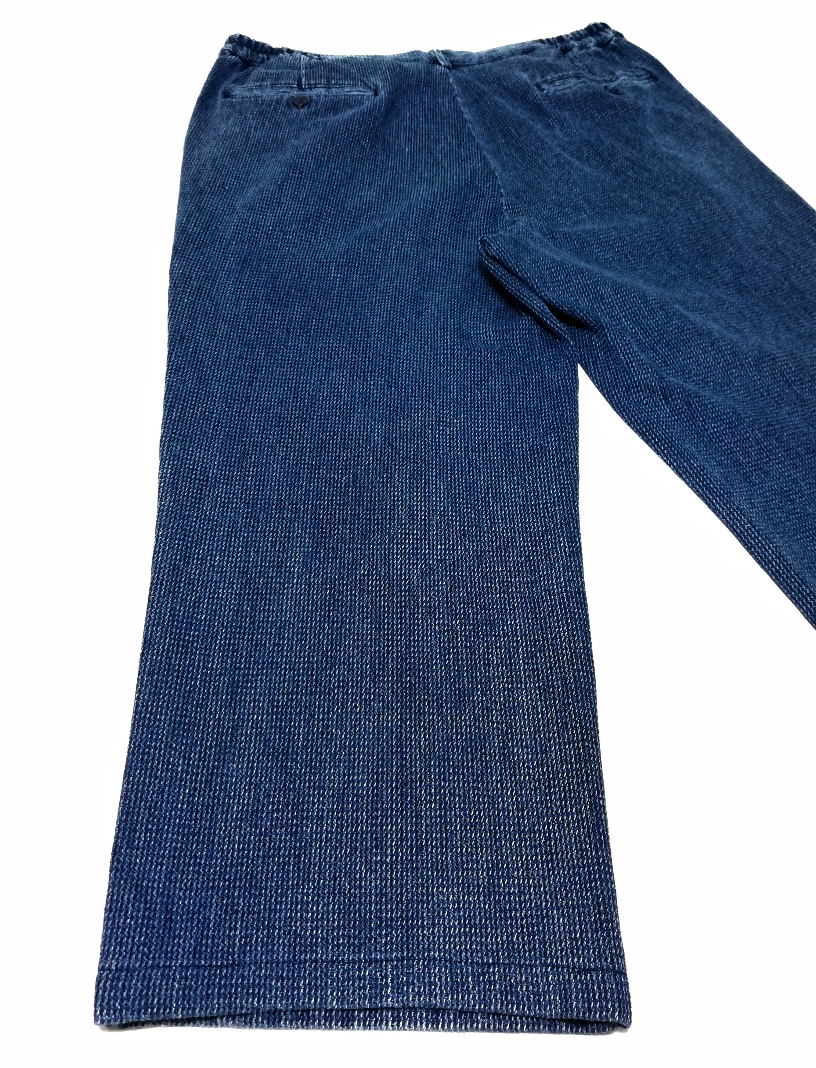 Indigo × Japanese Brand 🔥Blue Japan Indigo Dyed Woven Traditional Drawstring Pants Size US 34 / EU 50 - 10 Thumbnail