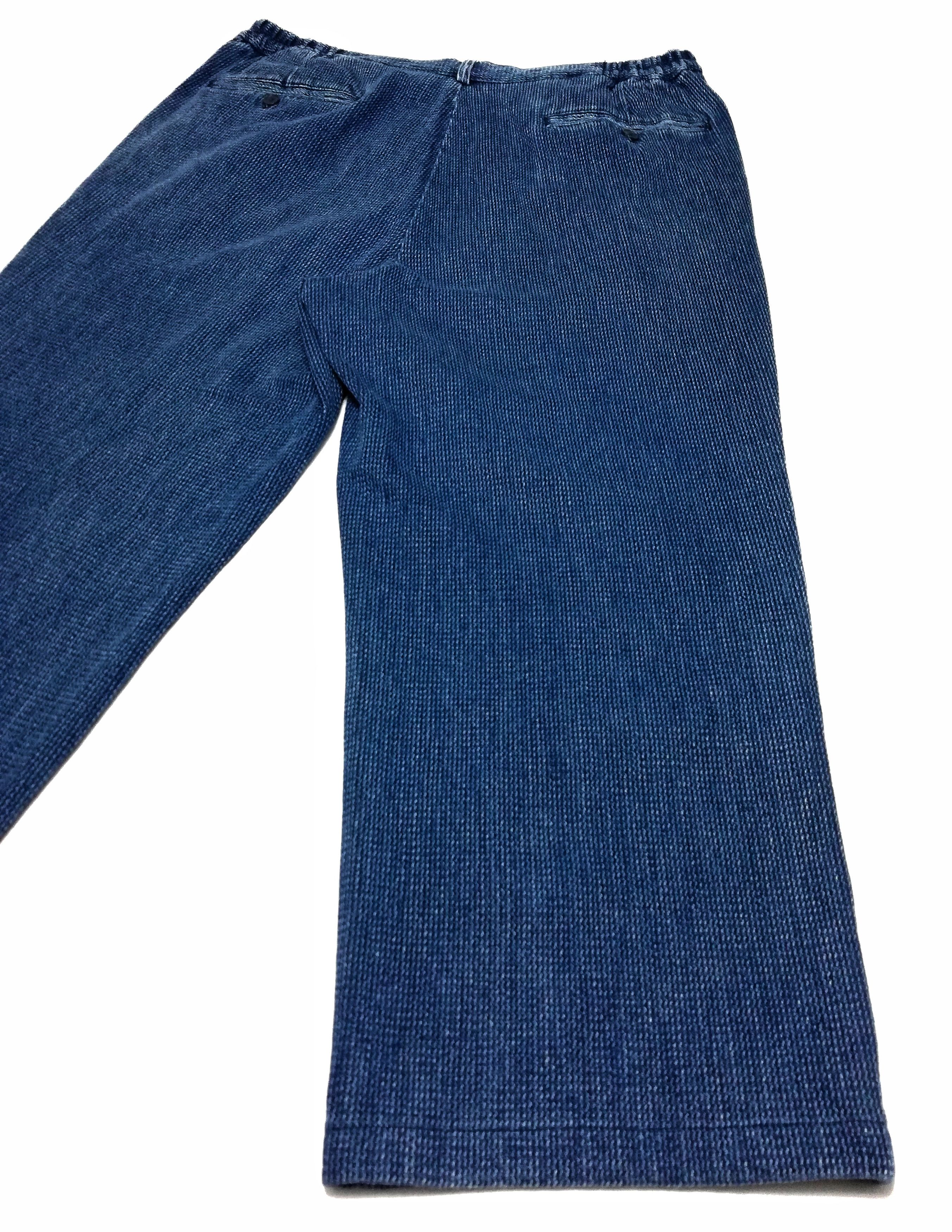 Indigo × Japanese Brand 🔥Blue Japan Indigo Dyed Woven Traditional Drawstring Pants Size US 34 / EU 50 - 11 Thumbnail