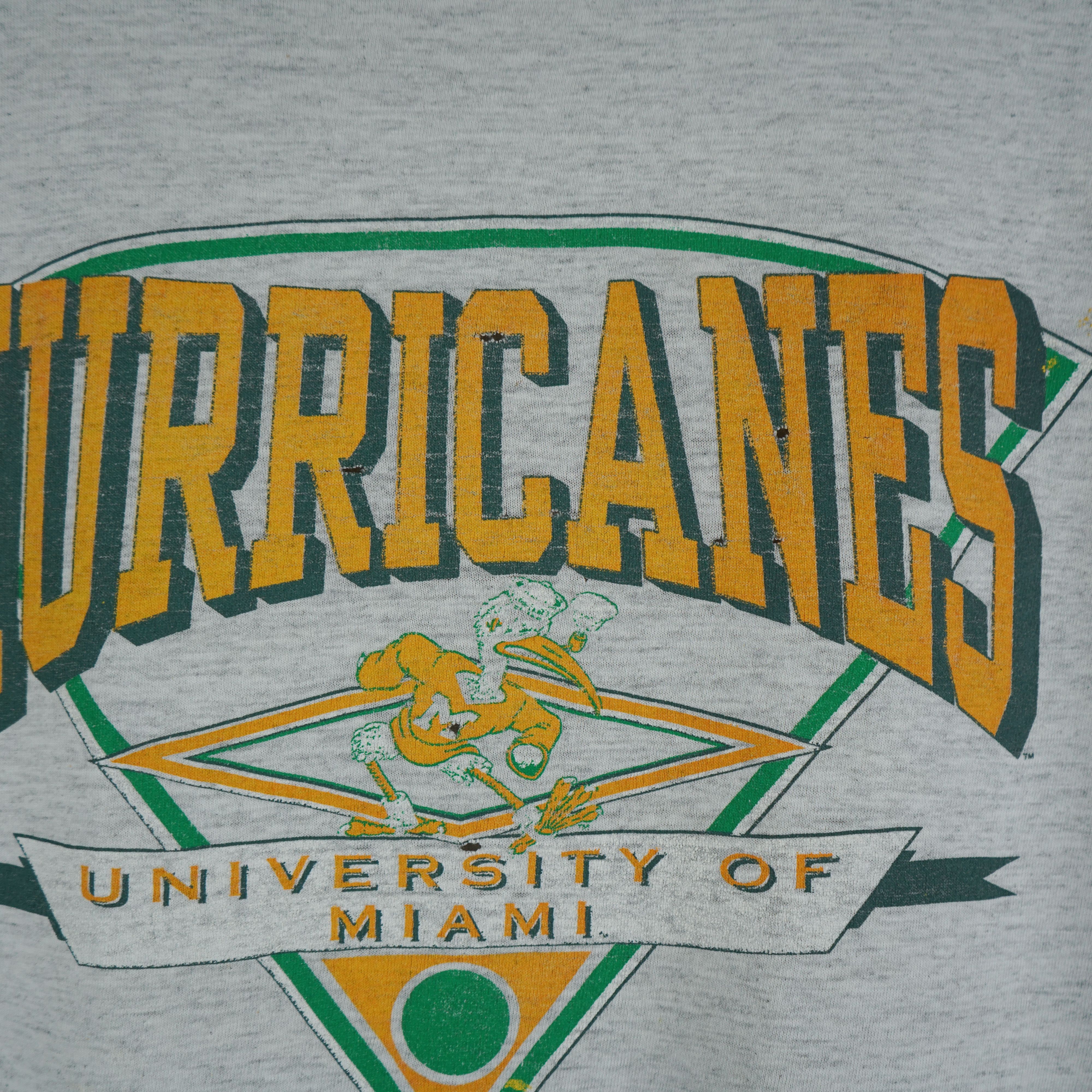 NFL × Vintage 90s Hurricanes Miami t shirt Size US XL / EU 56 / 4 - 4 Thumbnail