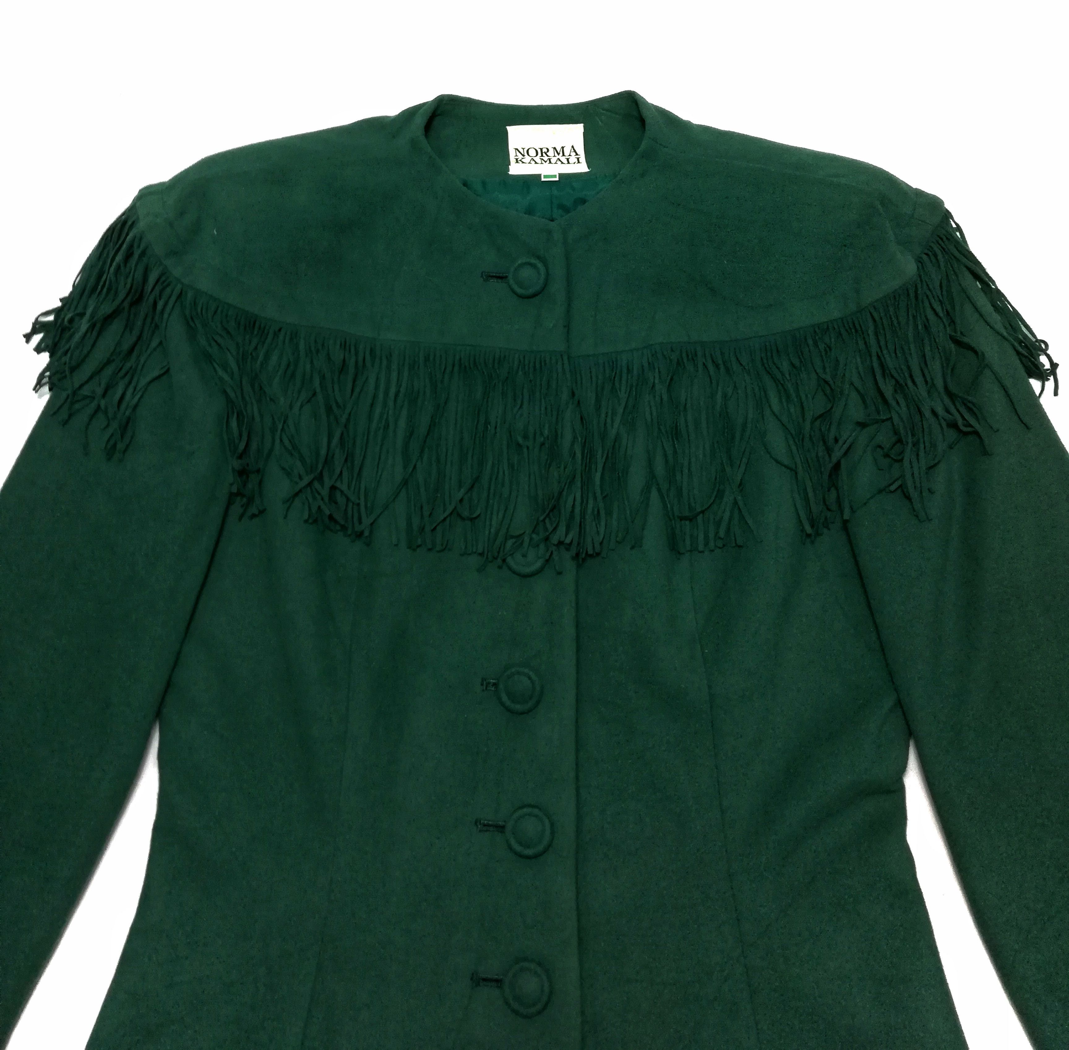 Designer 🔥Norma Kamali Hairy Cowboy Cropped Triacetate Jacket🔥 Size US XXS / EU 40 - 4 Thumbnail