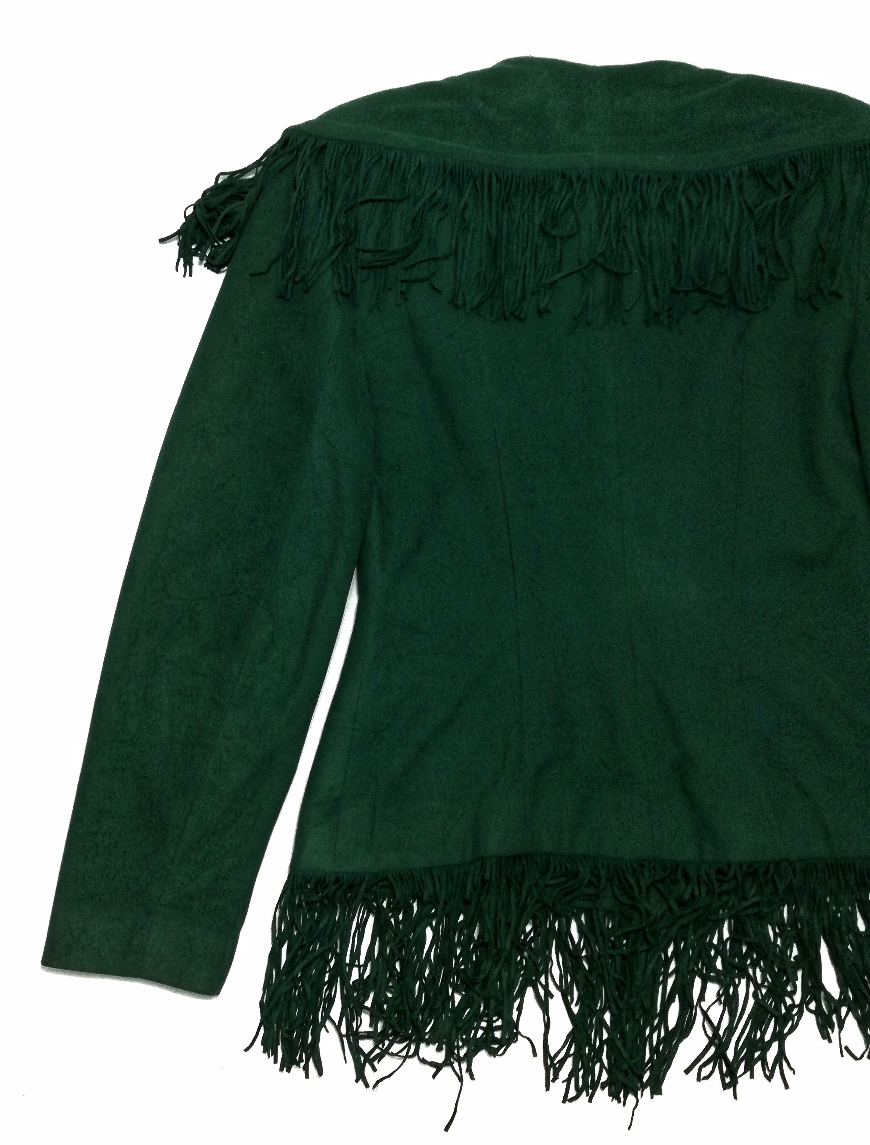 Designer 🔥Norma Kamali Hairy Cowboy Cropped Triacetate Jacket🔥 Size US XXS / EU 40 - 10 Thumbnail