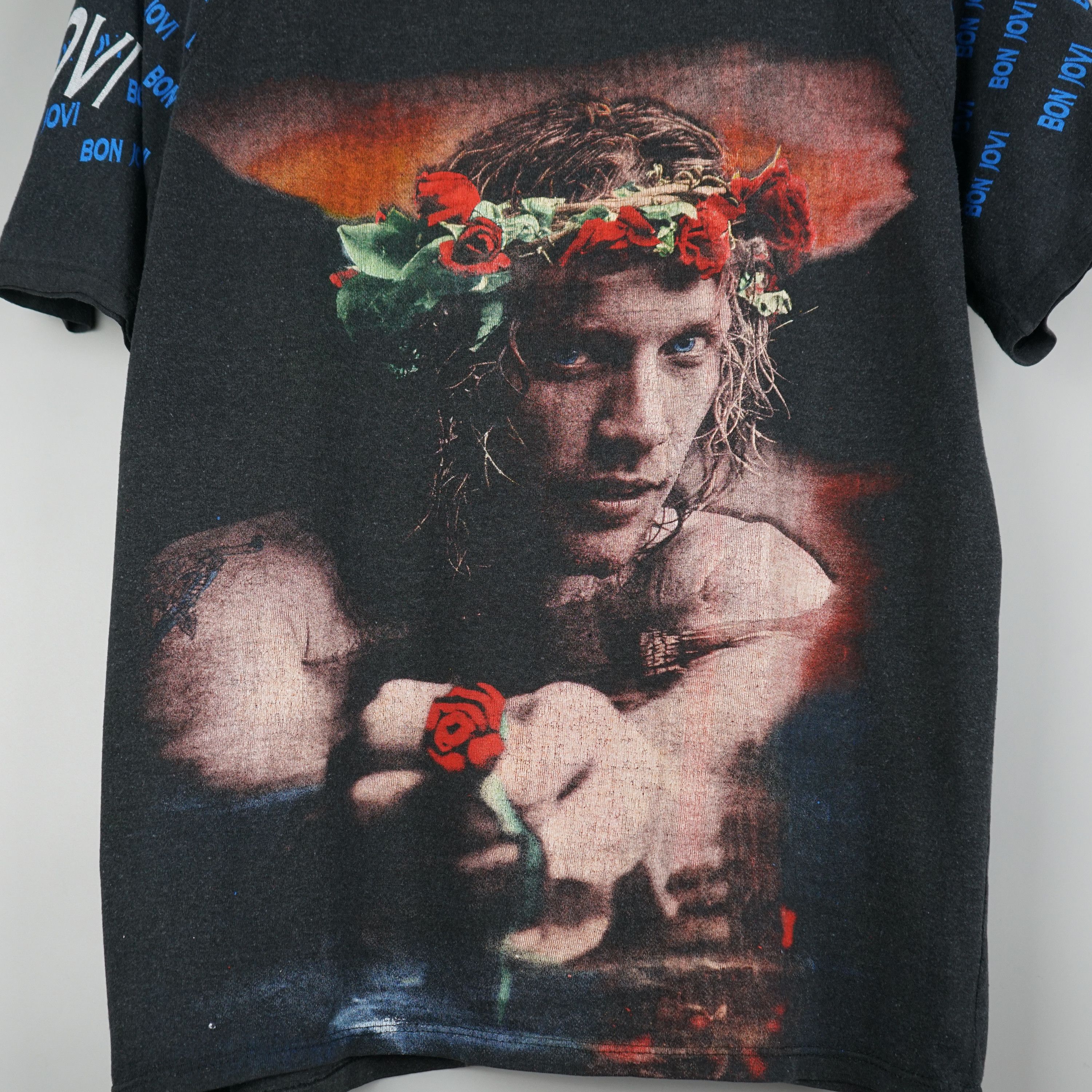 Band Tees × Vintage 1990s Bon Jovi t-shirt All Over Print Empire Size US L / EU 52-54 / 3 - 3 Thumbnail