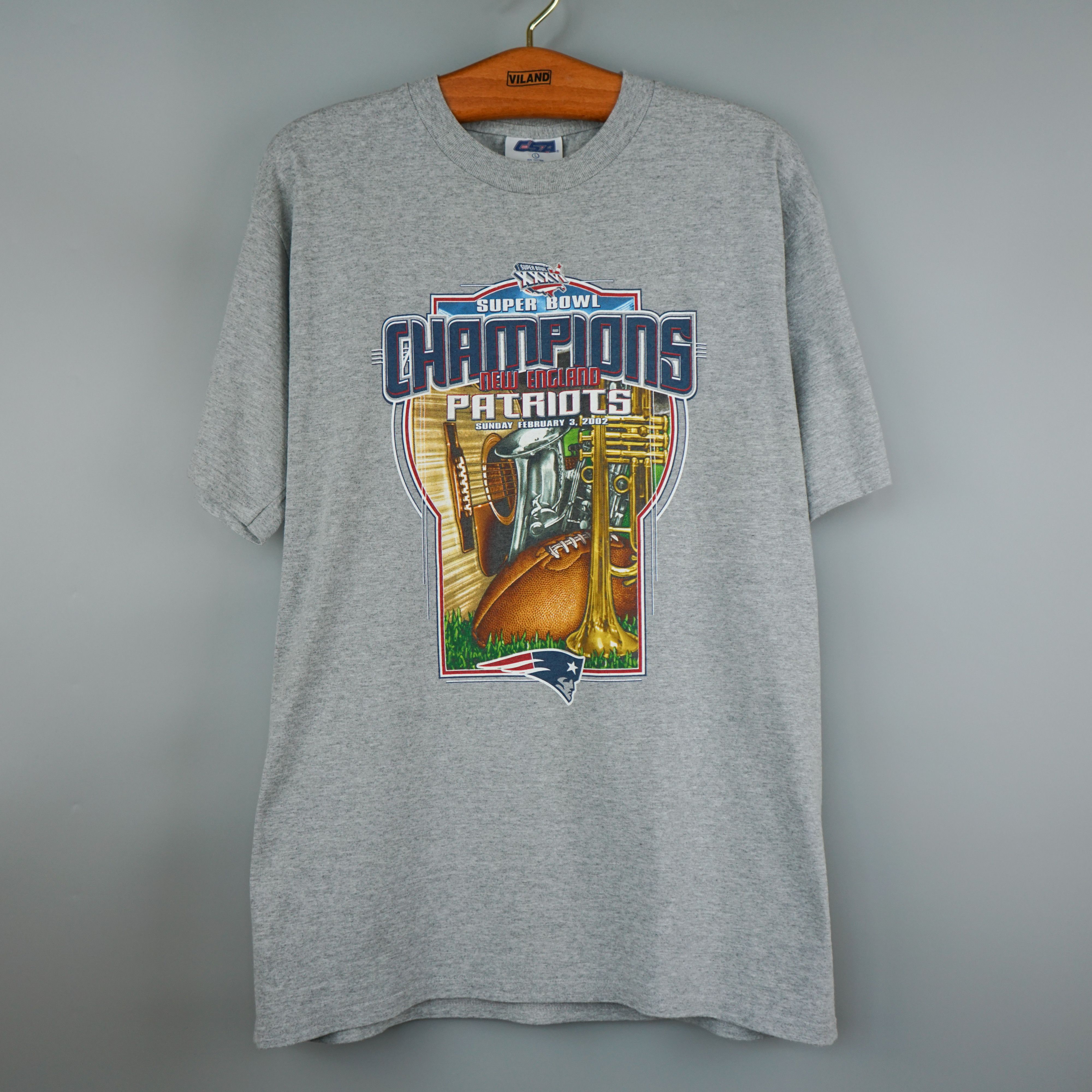 NFL × Vintage Vintage Patriots Super Bowl t shirt 2002 Size US XL / EU 56 / 4 - 1 Thumbnail