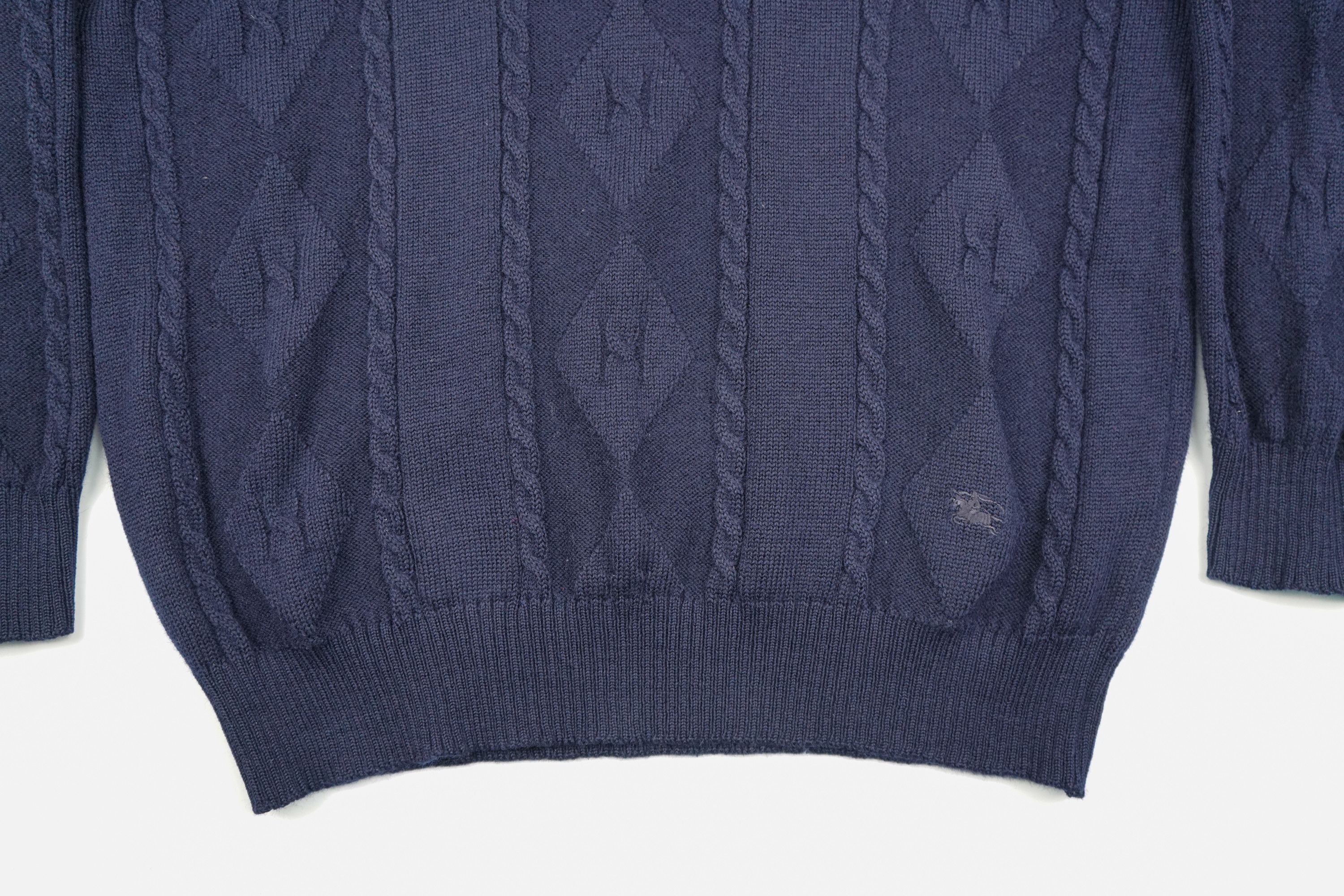 Burberry × Vintage 90s Burberrys Wool Sweater Size US L / EU 52-54 / 3 - 2 Thumbnail