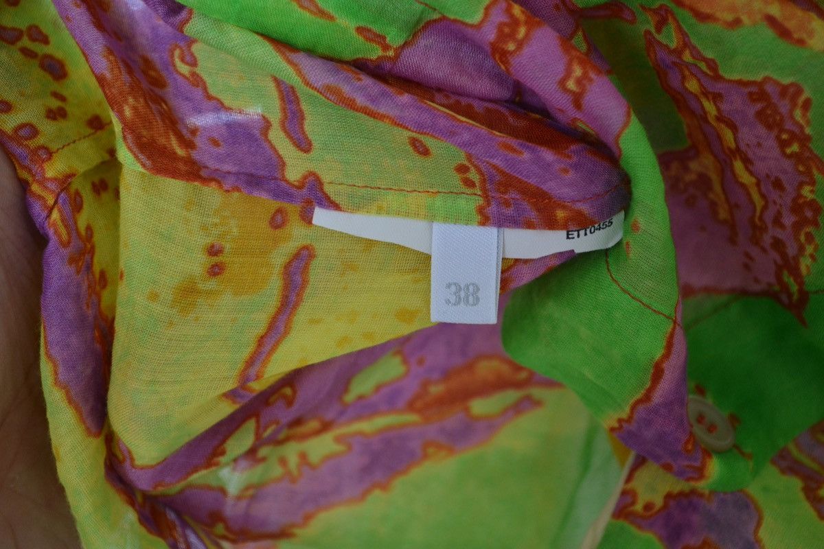Prada 🔴 PRADA Shirt Long Sleeve Print Multicolor Yellow Sport Size S / US 4 / IT 40 - 5 Thumbnail