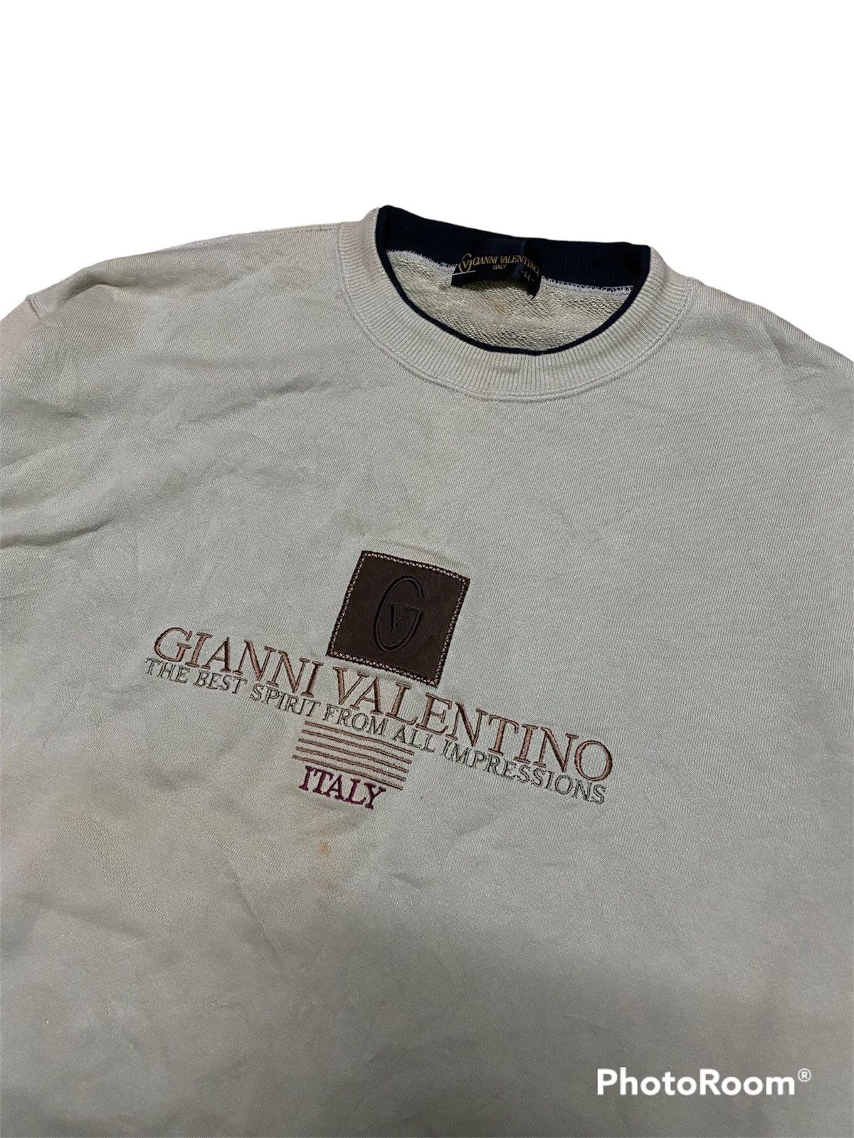Japanese Brand × Valentino × Vintage Vintage Gianni Valentino Big Logo Sweatshirt Size US L / EU 52-54 / 3 - 2 Thumbnail