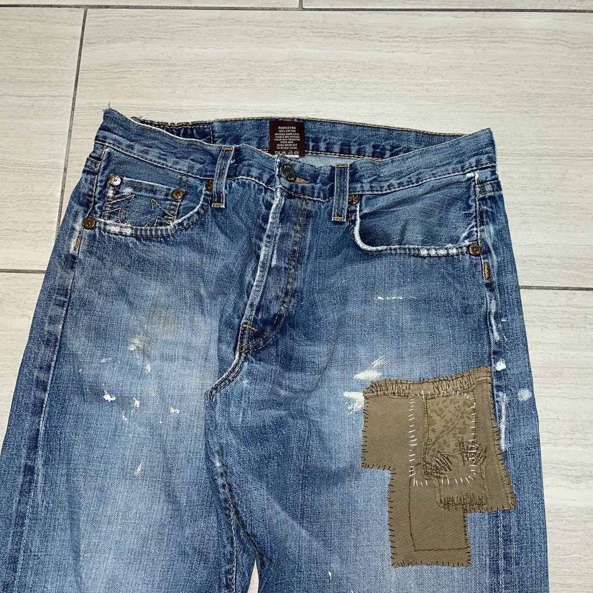 Self Edge × True Religion True Religion Flared / Boot Cut Selvedge Patch Denim Size US 31 - 2 Thumbnail