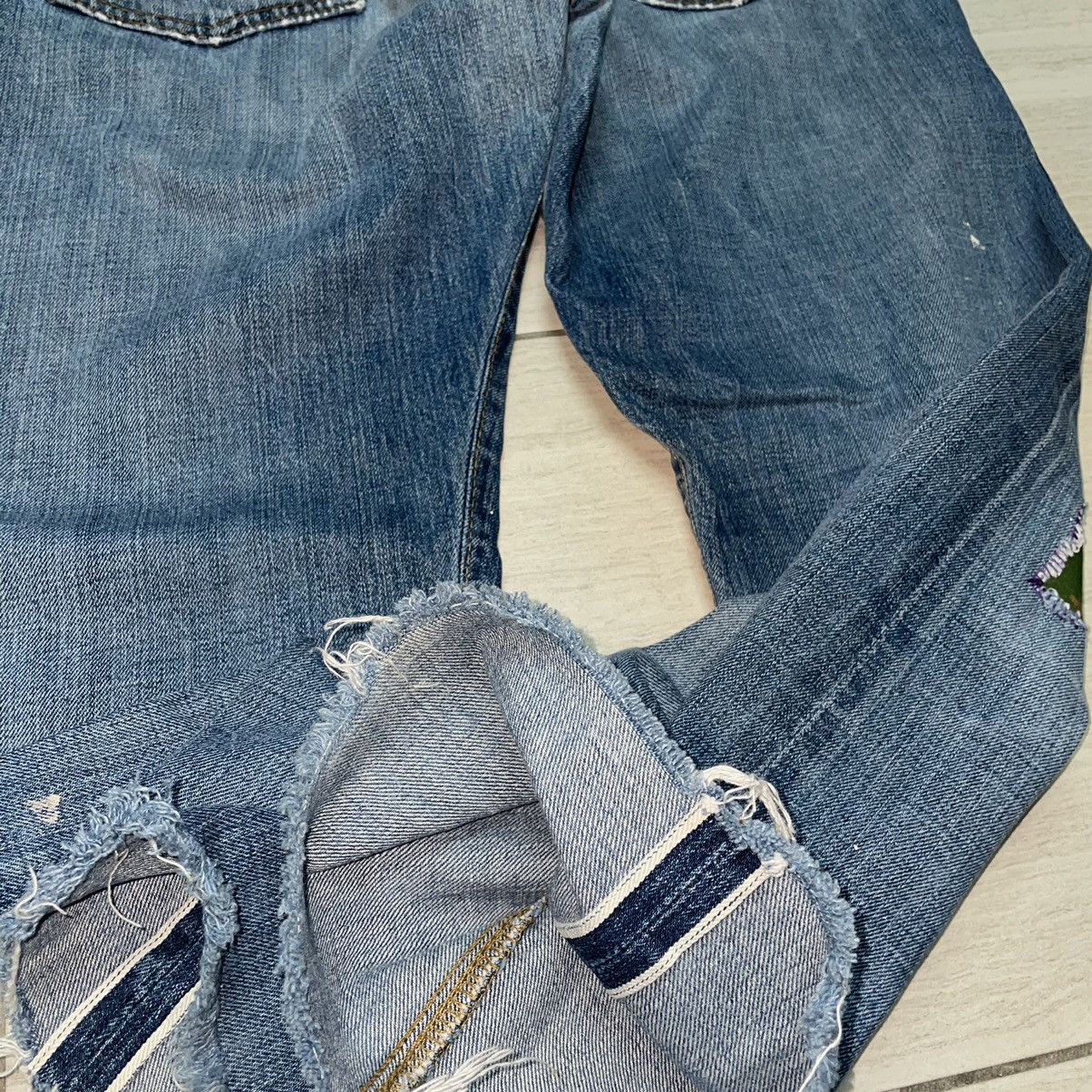 Self Edge × True Religion True Religion Flared / Boot Cut Selvedge Patch Denim Size US 31 - 9 Thumbnail