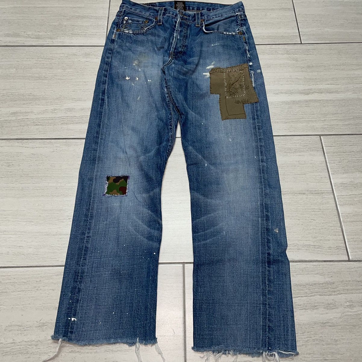 Self Edge × True Religion True Religion Flared / Boot Cut Selvedge Patch Denim Size US 31 - 10 Thumbnail