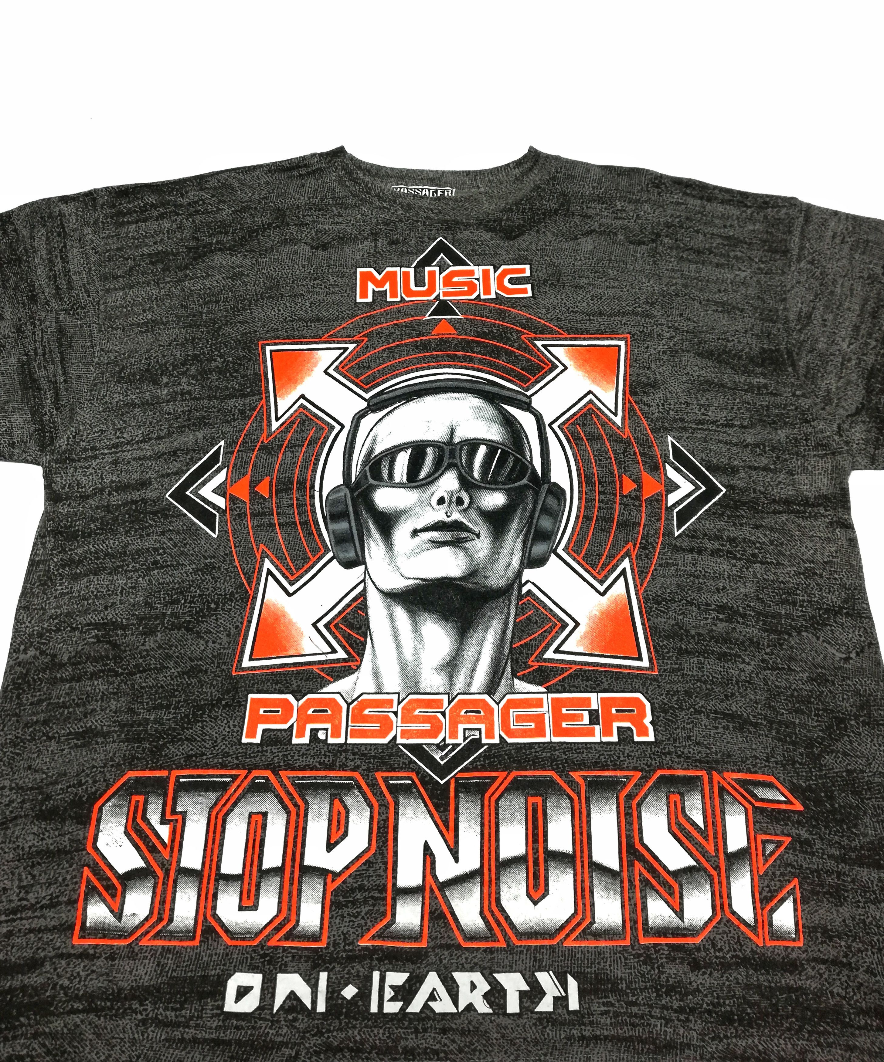 Vintage 🔥Passager Music Style Stop Noise On.Earth Big Logo T-Shirt Size US XL / EU 56 / 4 - 2 Thumbnail