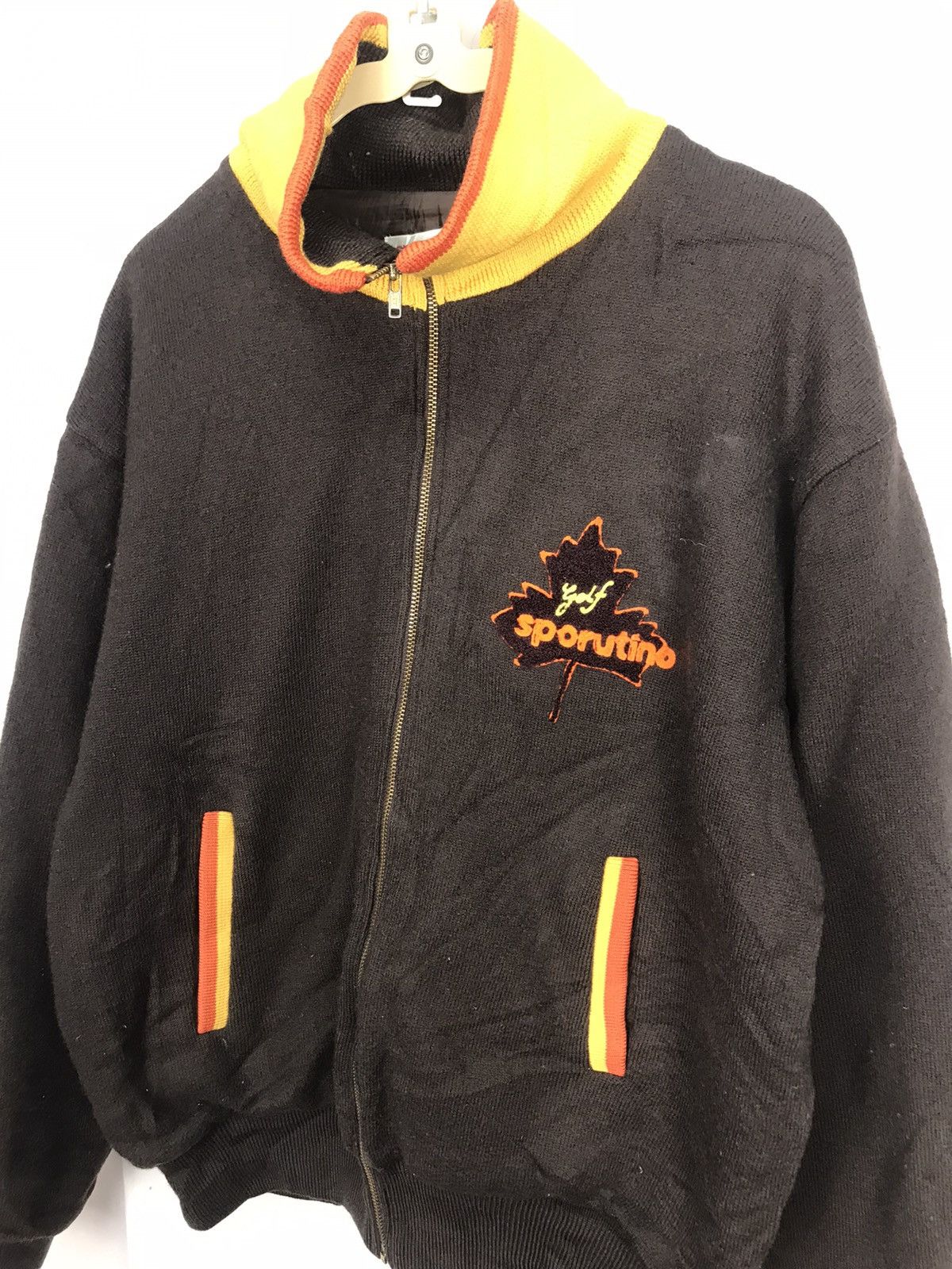 Japanese Brand × Vintage Vintage sporutino spellout wool zipper jacket Size US L / EU 52-54 / 3 - 3 Thumbnail