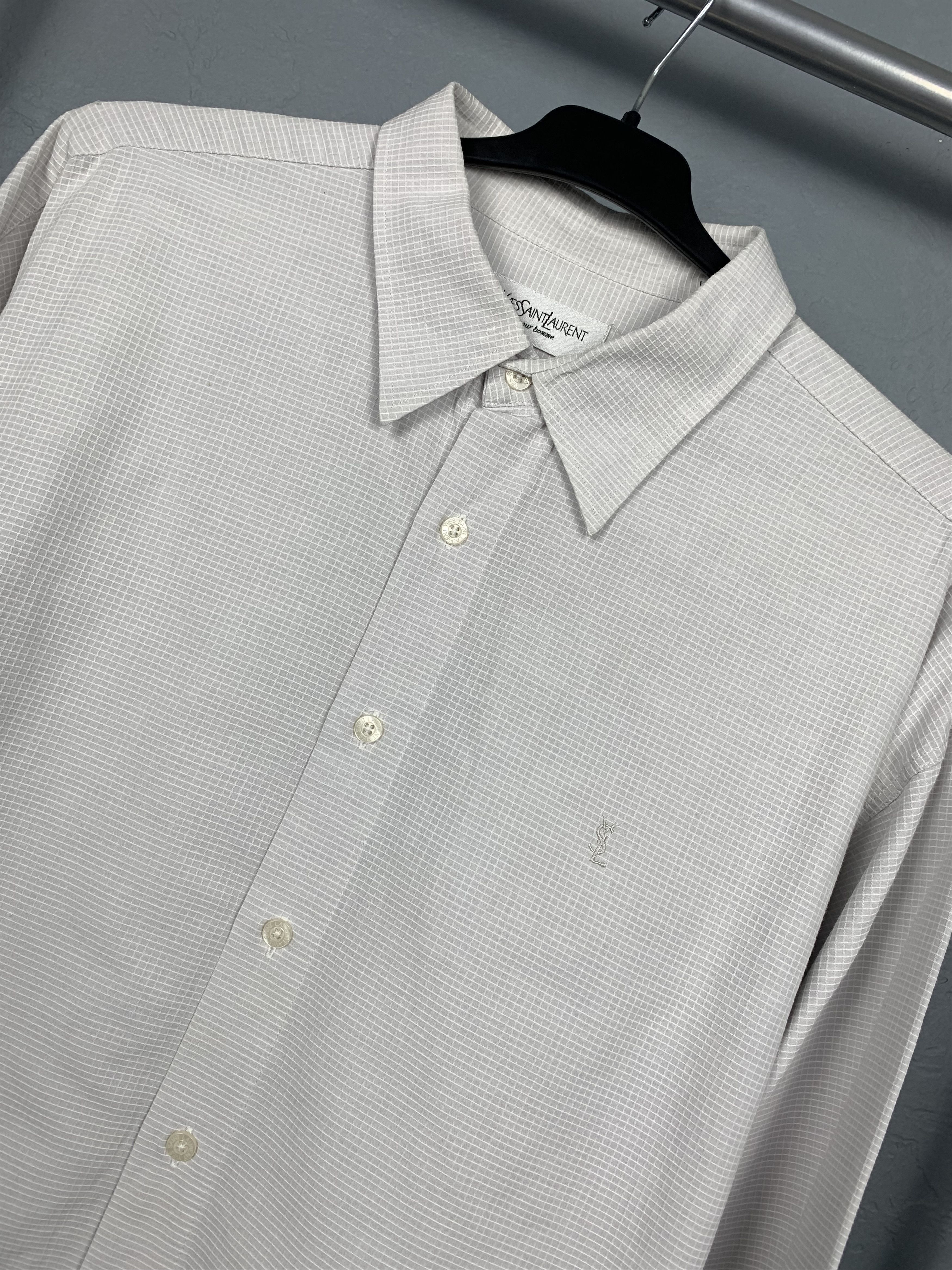 Yves Saint Laurent Yves Saint Laurent YSL mens long sleeve shirt Size US XL / EU 56 / 4 - 2 Thumbnail