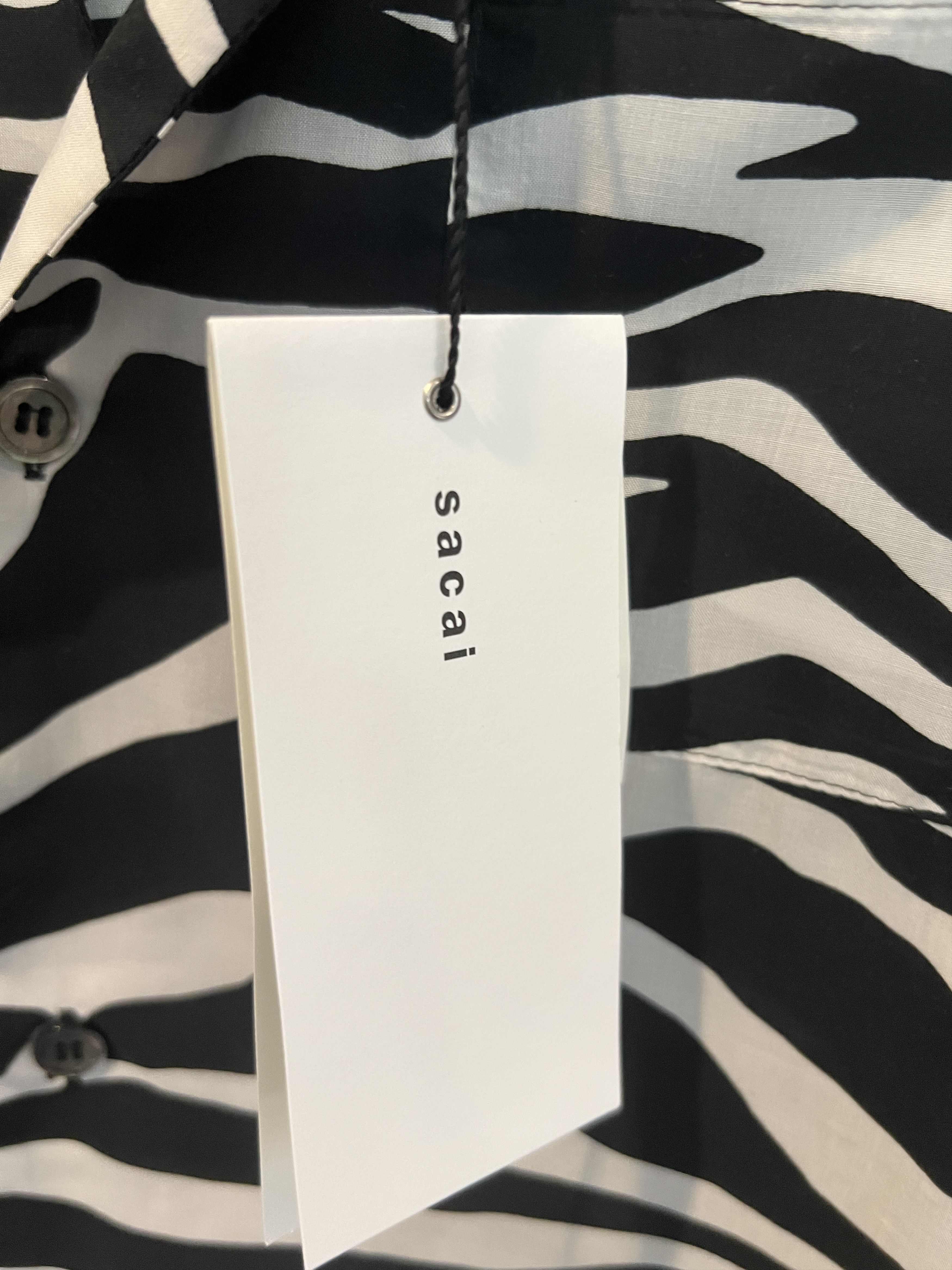 Sacai BNWT Sacai Zebra Printed Shirt (Size 1) Size US S / EU 44-46 / 1 - 8 Thumbnail