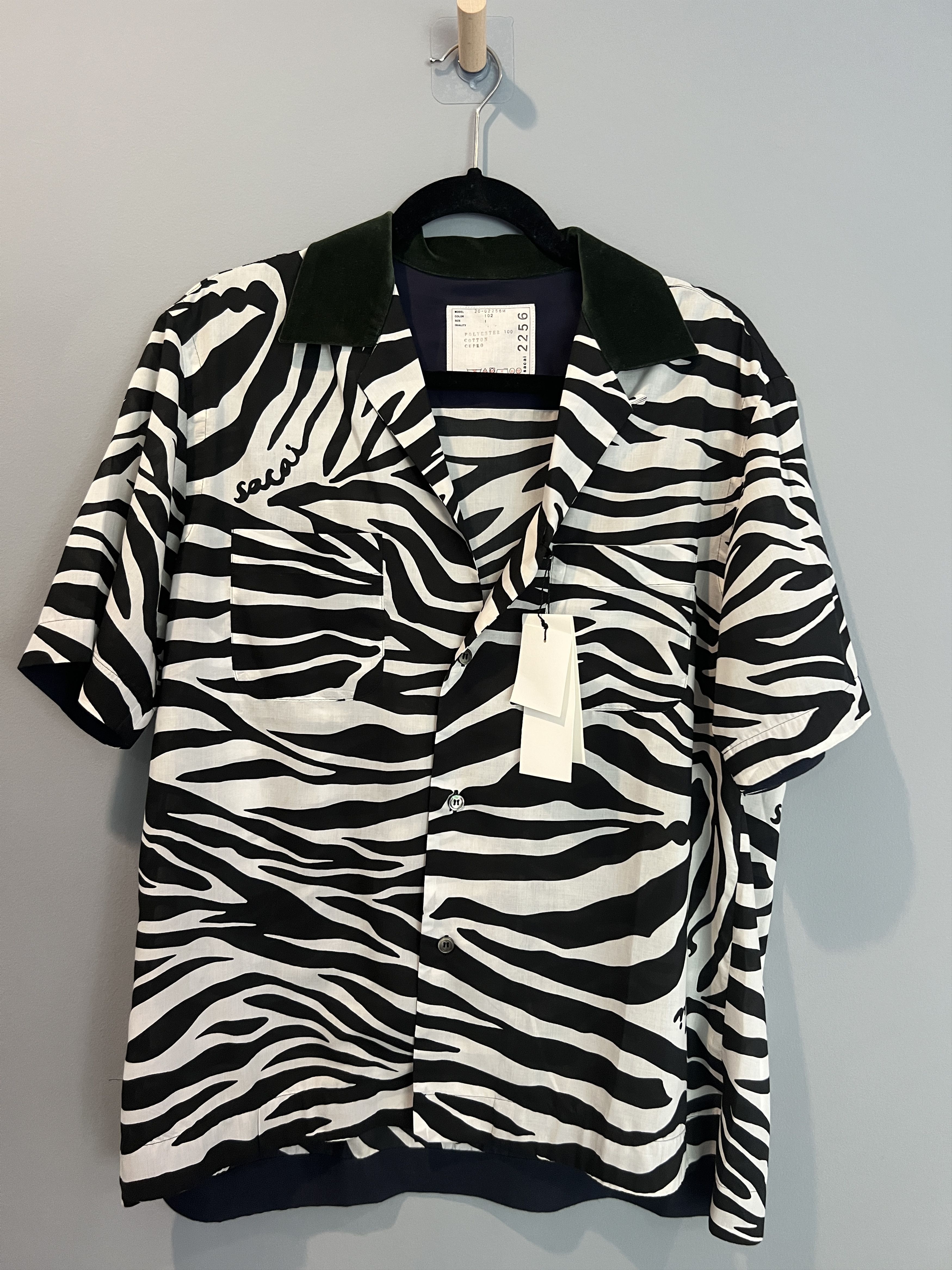 Sacai BNWT Sacai Zebra Printed Shirt (Size 1) Size US S / EU 44-46 / 1 - 1 Thumbnail