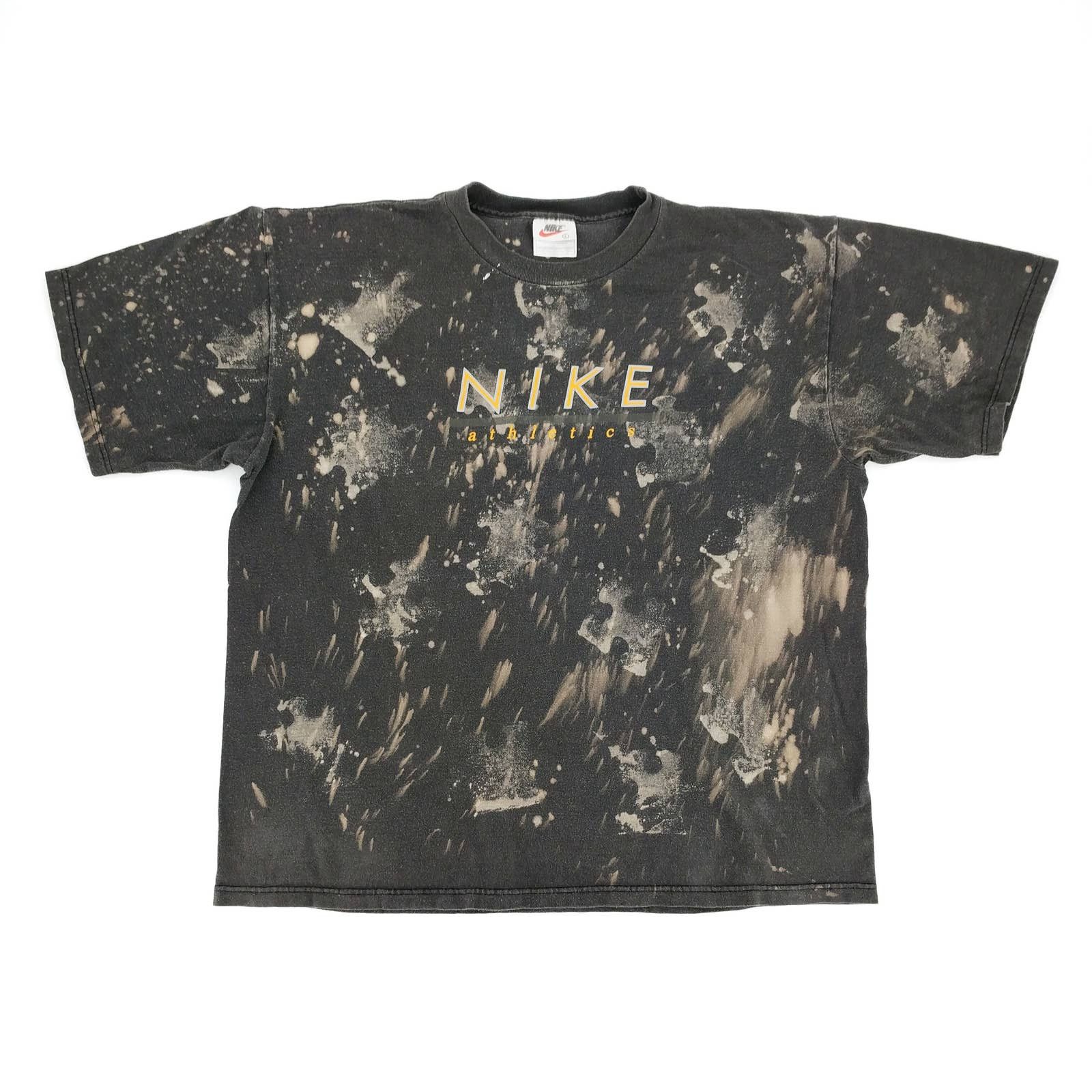 Nike × Vintage Vintage NIKE Athletics Custom Bleach T-Shirt Spellout Logo Size US L / EU 52-54 / 3 - 1 Thumbnail
