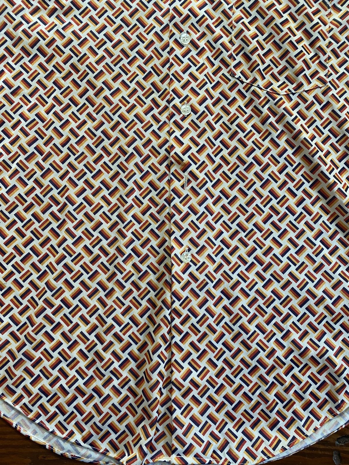 Retrofit Vintage 70’s Kmart Polyester Long Sleeve Button Up Size US L / EU 52-54 / 3 - 3 Thumbnail