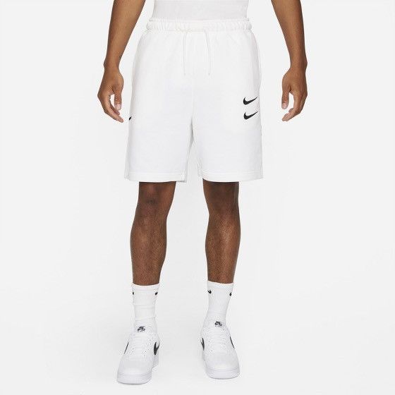 Nike 3XL Embroidered Swoosh French Terry Sportswear Shorts White Size US 44 / EU 60 - 1 Thumbnail