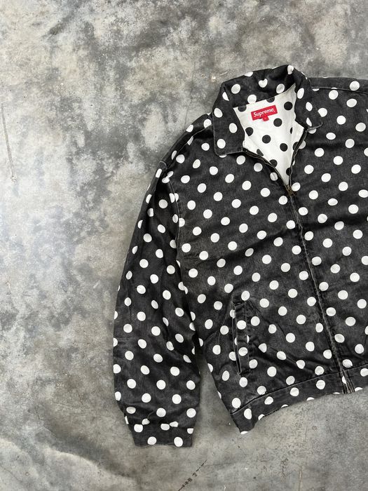 Supreme Supreme Polka Dots Rayon Work Jacket Black 🥣  ❄️ NY Box