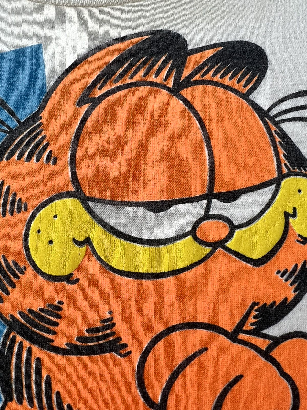 Cartoon Network Vintage 80s Garfield New York White Tee (Calvin and Hobbes) Size US L / EU 52-54 / 3 - 6 Thumbnail