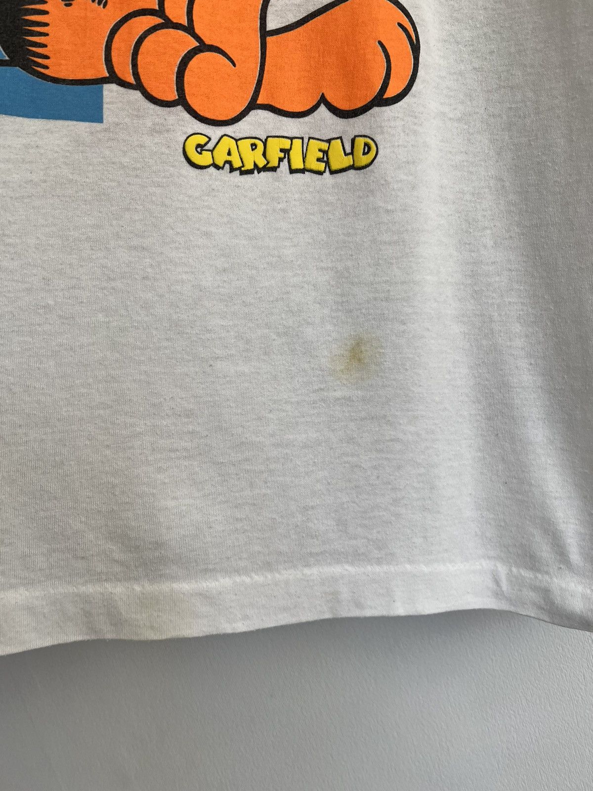 Cartoon Network Vintage 80s Garfield New York White Tee (Calvin and Hobbes) Size US L / EU 52-54 / 3 - 12 Thumbnail