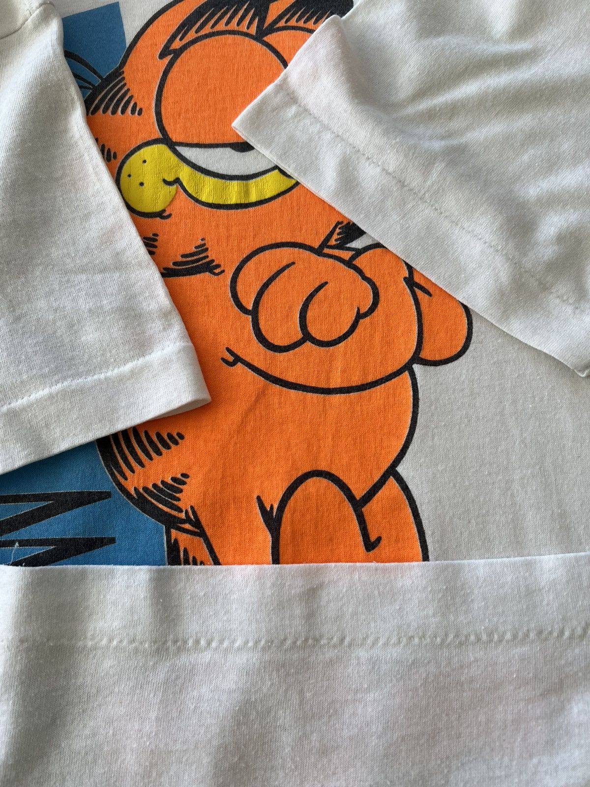 Cartoon Network Vintage 80s Garfield New York White Tee (Calvin and Hobbes) Size US L / EU 52-54 / 3 - 8 Thumbnail