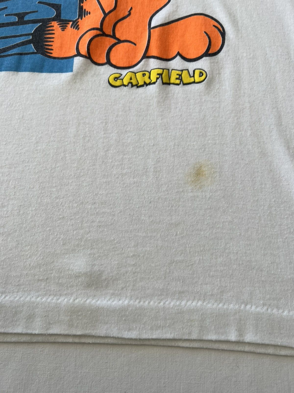 Cartoon Network Vintage 80s Garfield New York White Tee (Calvin and Hobbes) Size US L / EU 52-54 / 3 - 11 Thumbnail