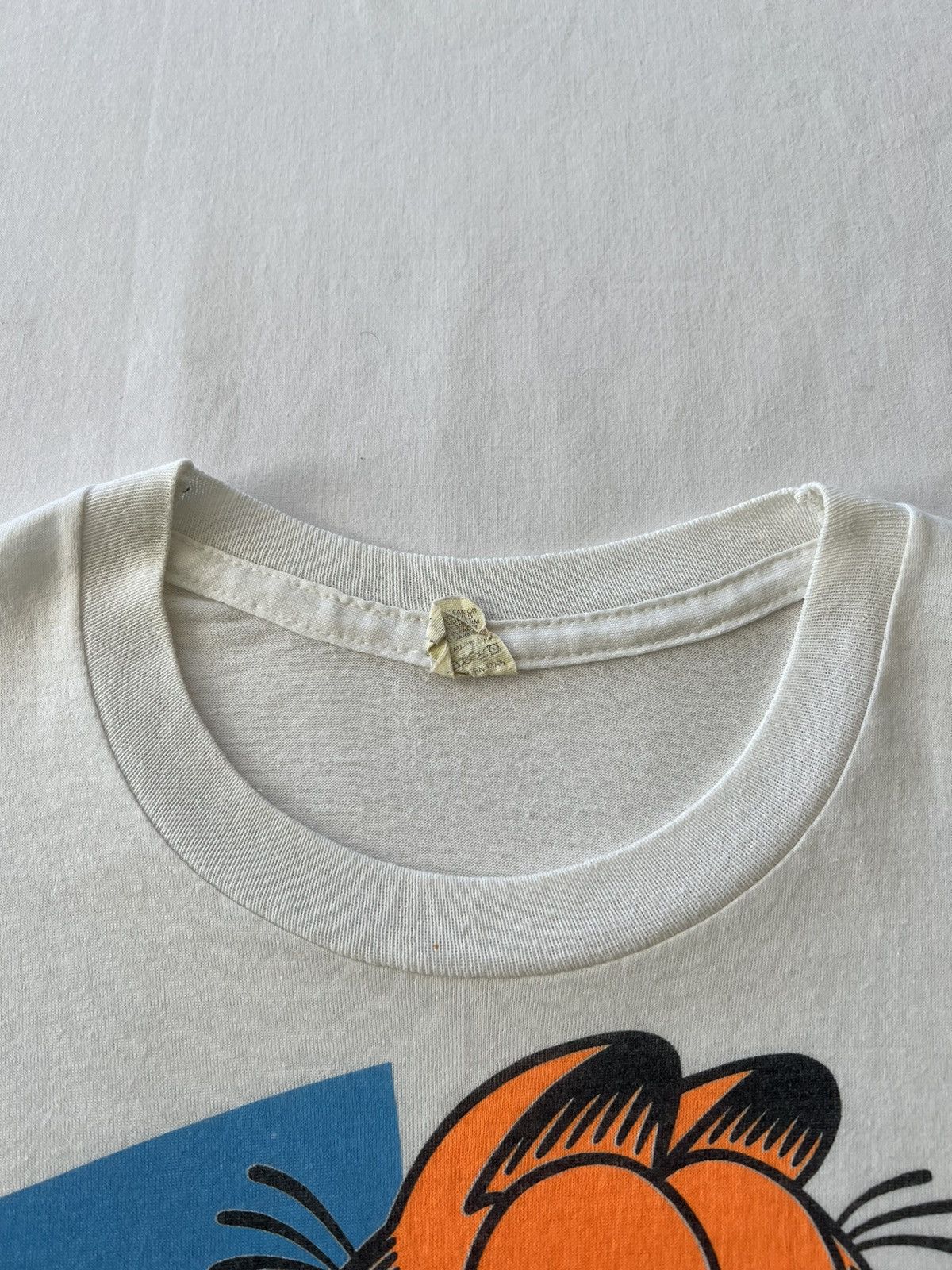 Cartoon Network Vintage 80s Garfield New York White Tee (Calvin and Hobbes) Size US L / EU 52-54 / 3 - 16 Thumbnail