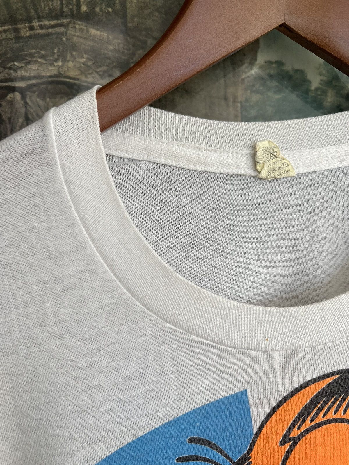 Cartoon Network Vintage 80s Garfield New York White Tee (Calvin and Hobbes) Size US L / EU 52-54 / 3 - 15 Thumbnail